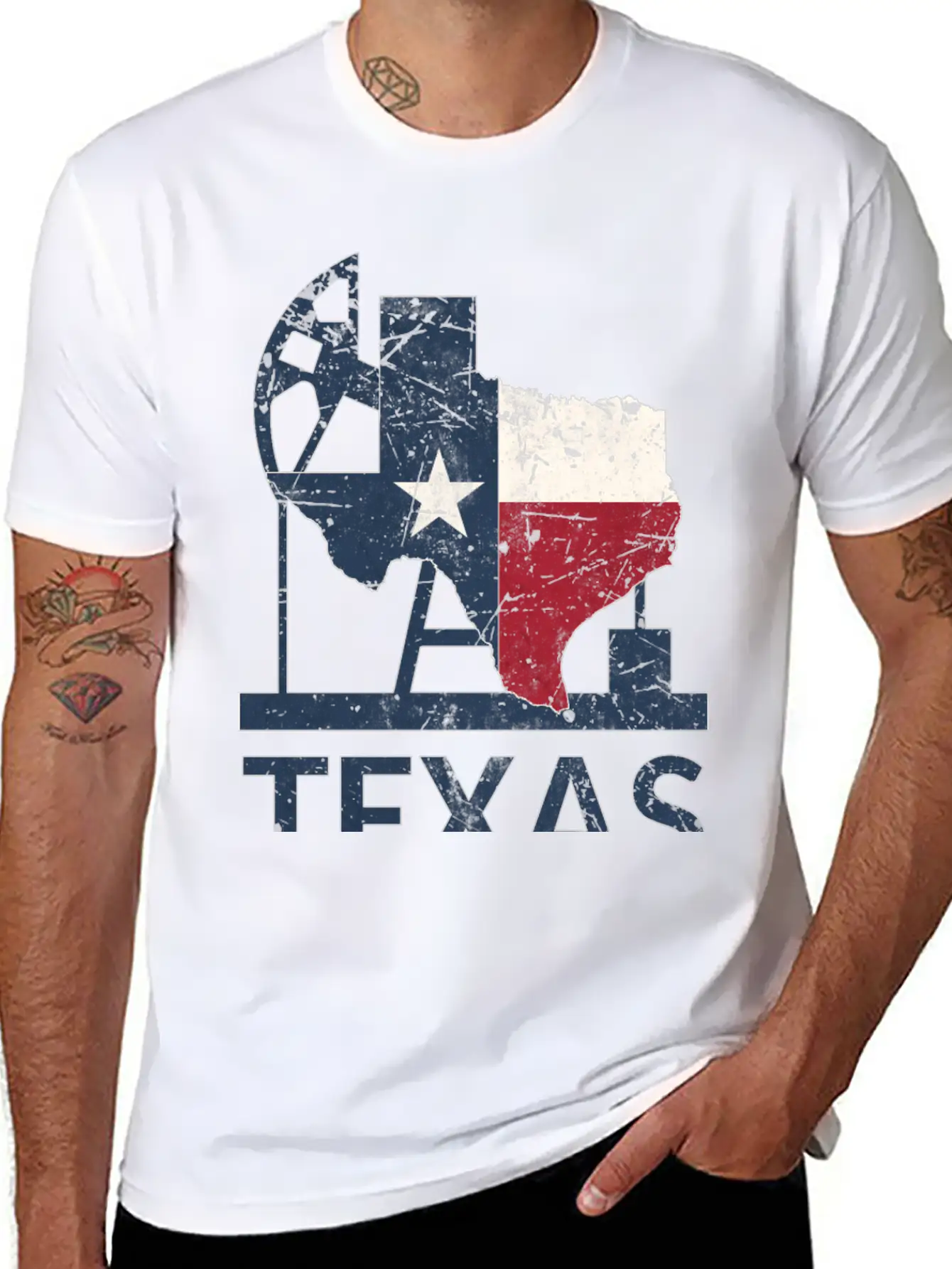 Texas Map USA Oil Essential Cotton Tee For Daily Outfits – Unisex Style