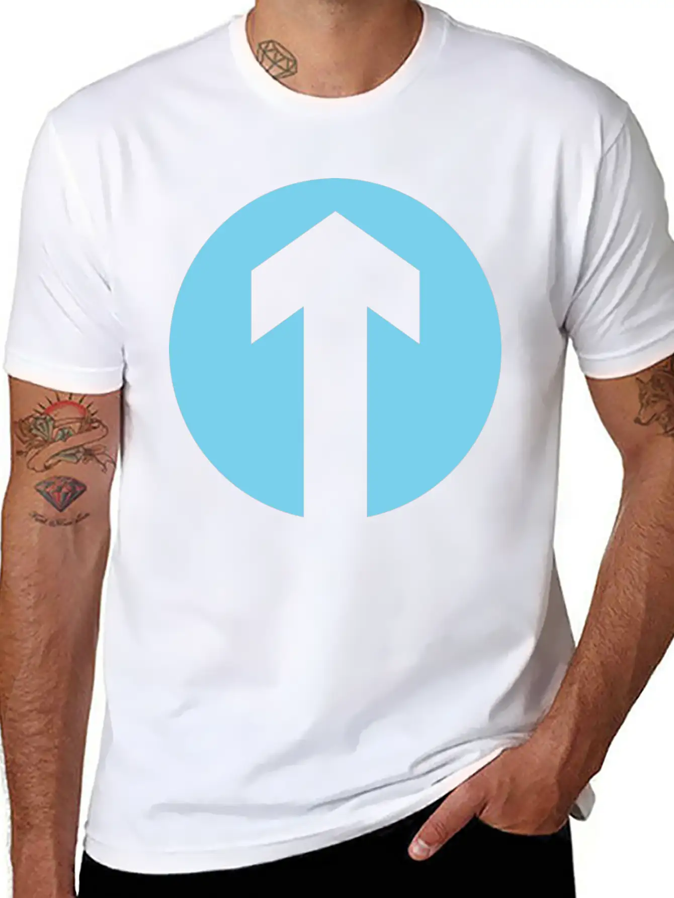 TFP Arrow Blue Unisex Casual T-Shirt – Clean Design For Daily Comfort