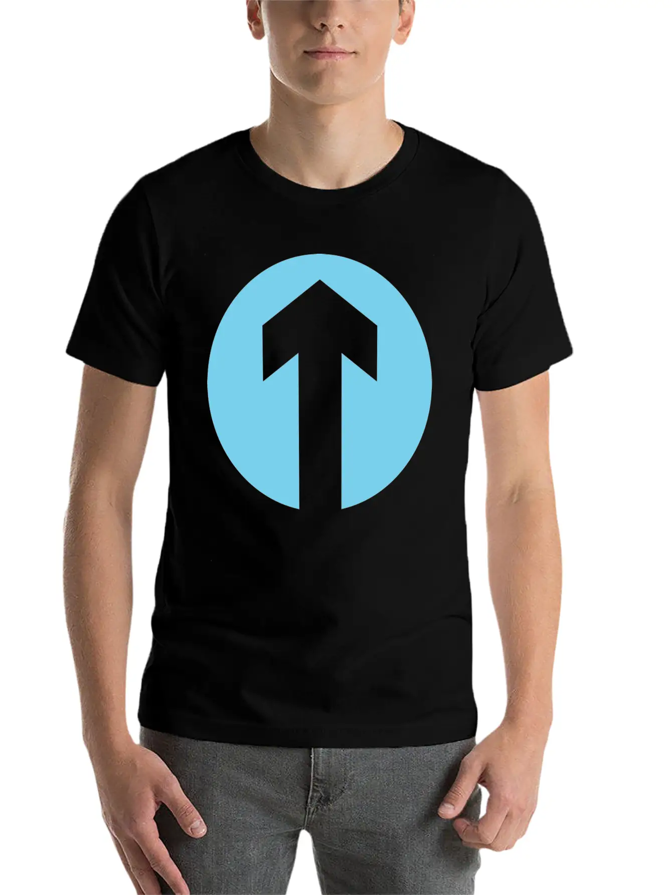 TFP Arrow Blue Unisex Casual T-Shirt – Clean Design For Daily Comfort