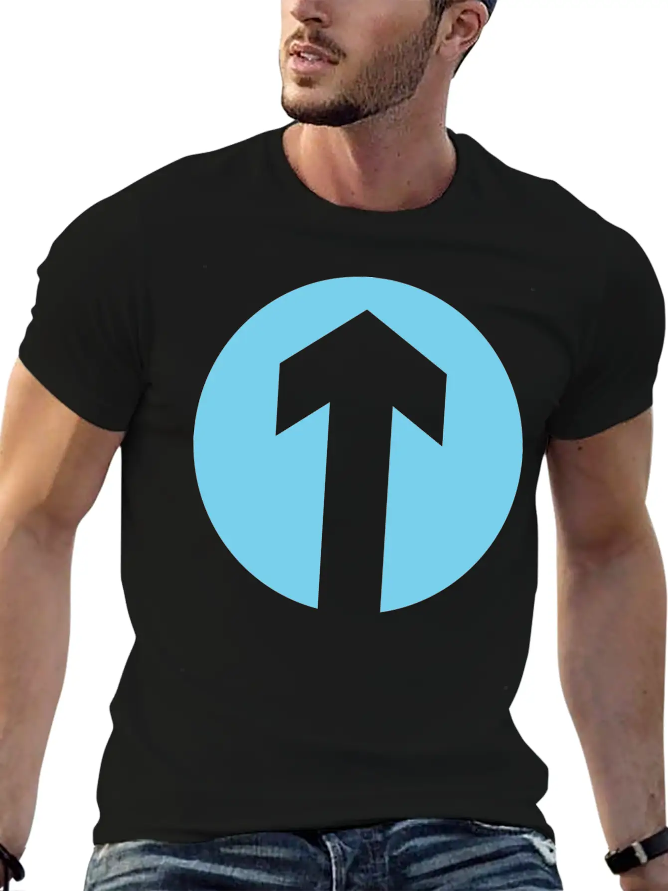 TFP Arrow Blue Unisex Casual T-Shirt – Clean Design For Daily Comfort