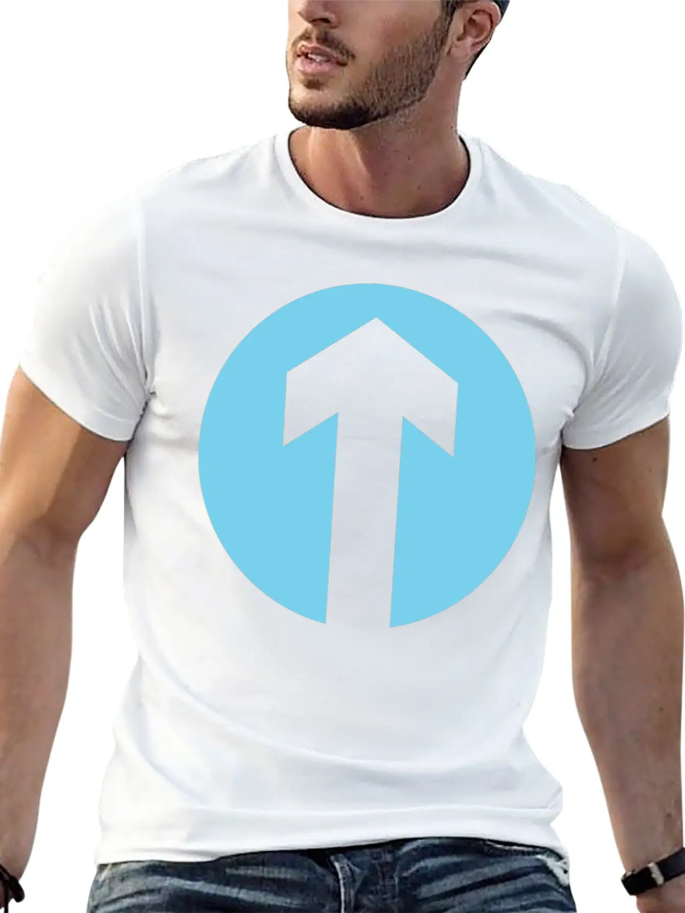 TFP Arrow Blue Unisex Casual T-Shirt – Clean Design For Daily Comfort