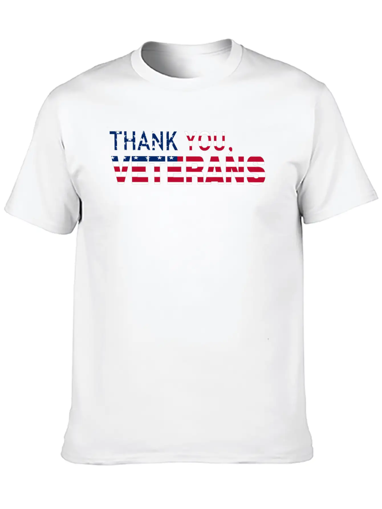 Thank You Veterans USA Flag Soft Cotton Short Sleeve Tee – Unisex Wardrobe Staple