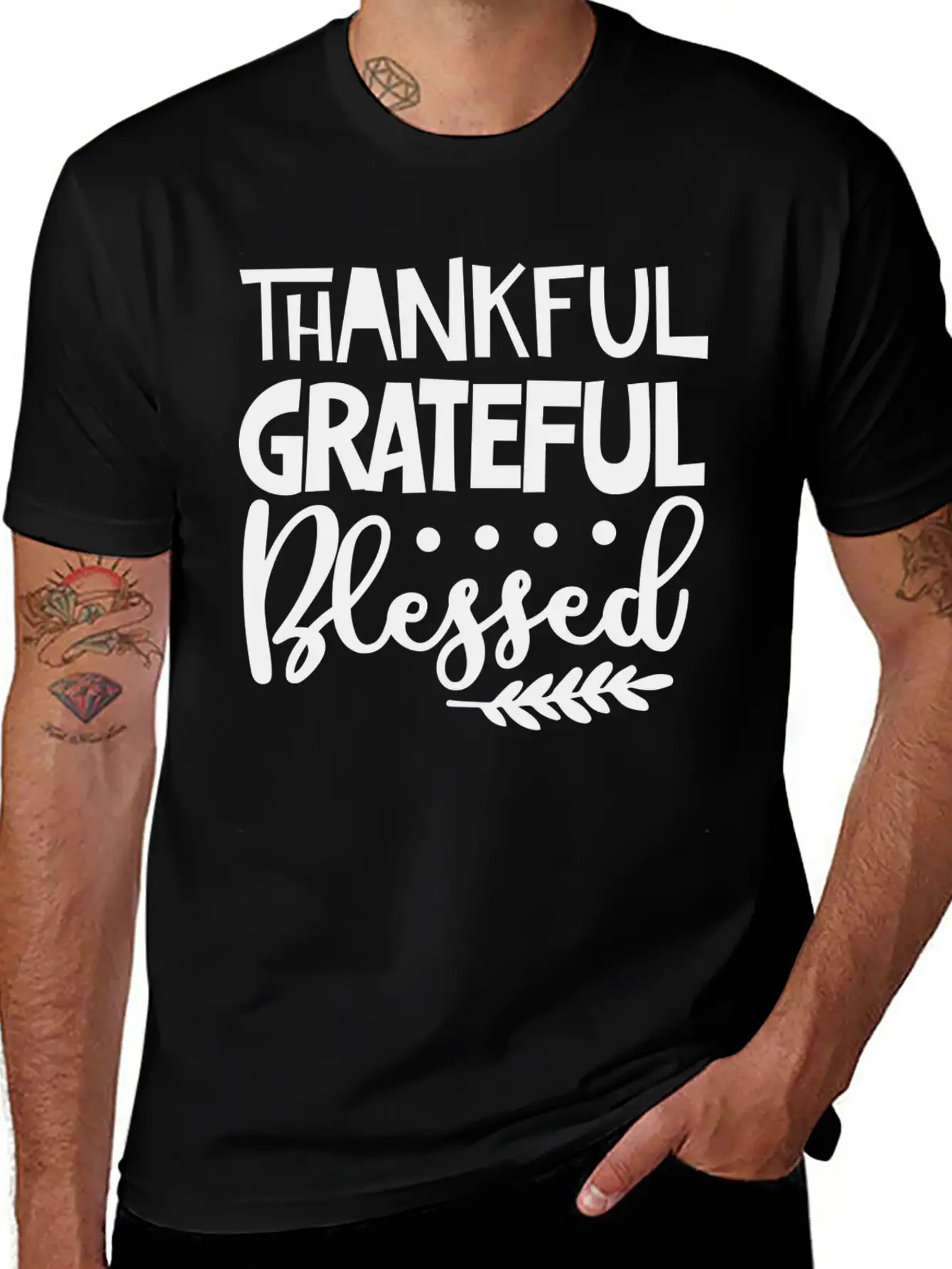Thankful Grateful Blessed Unisex Casual T-Shirt – Clean Design For Daily Comfort