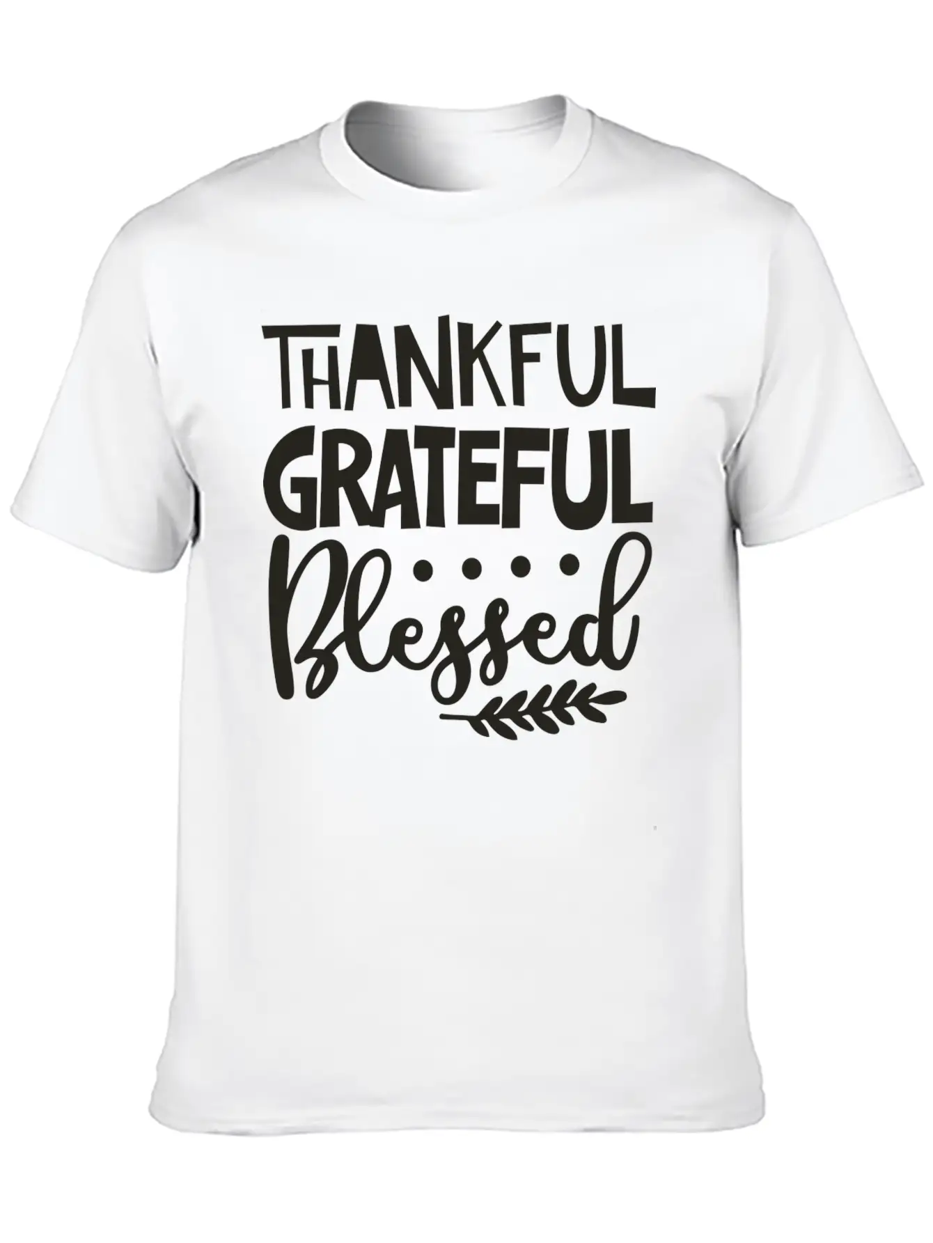 Thankful Grateful Blessed Unisex Casual T-Shirt – Clean Design For Daily Comfort