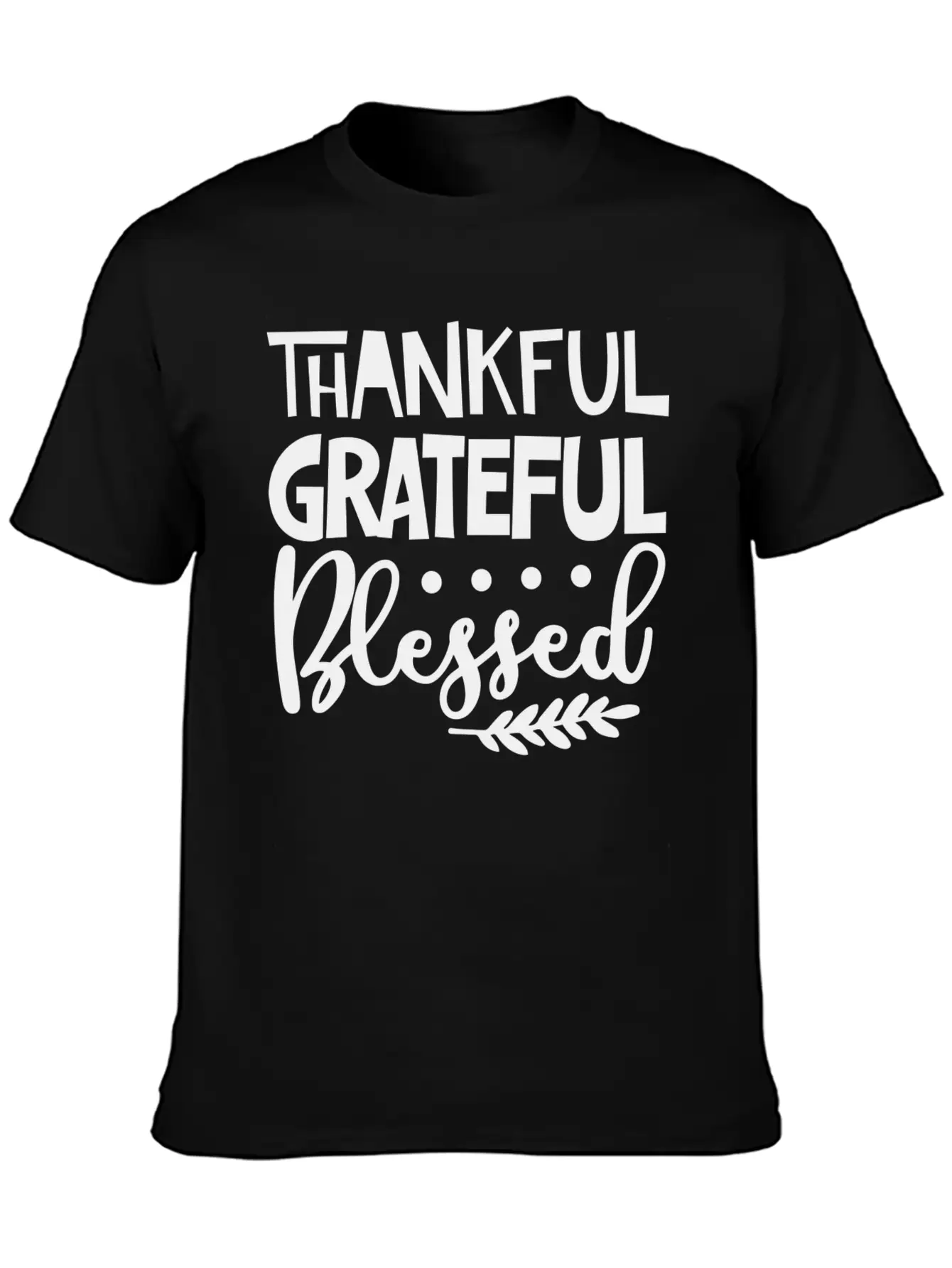 Thankful Grateful Blessed Unisex Casual T-Shirt – Clean Design For Daily Comfort