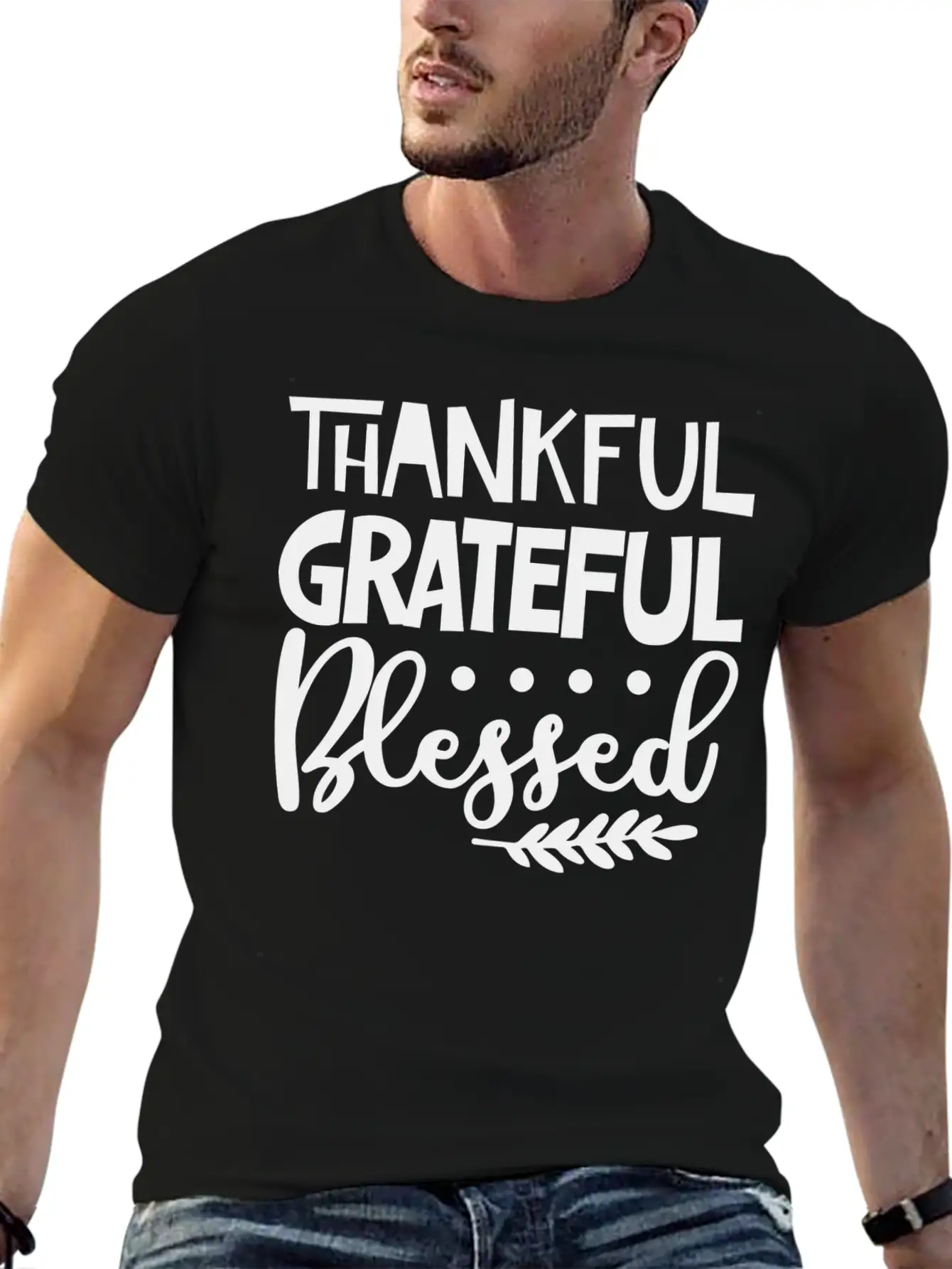 Thankful Grateful Blessed Unisex Casual T-Shirt – Clean Design For Daily Comfort
