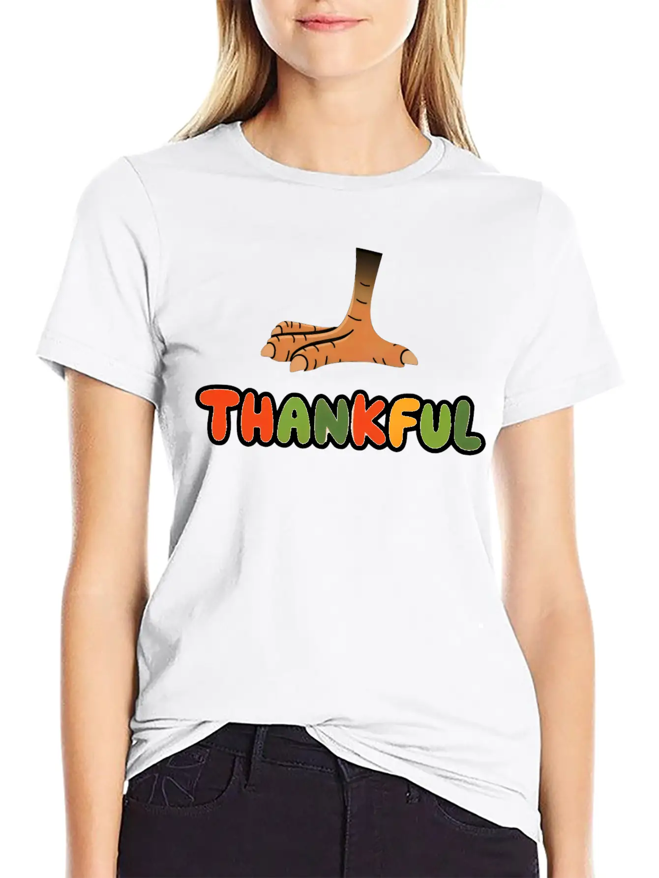 Thankful Turkey Lightweight Cotton T-Shirt – Daily Comfort Graphic Shirt