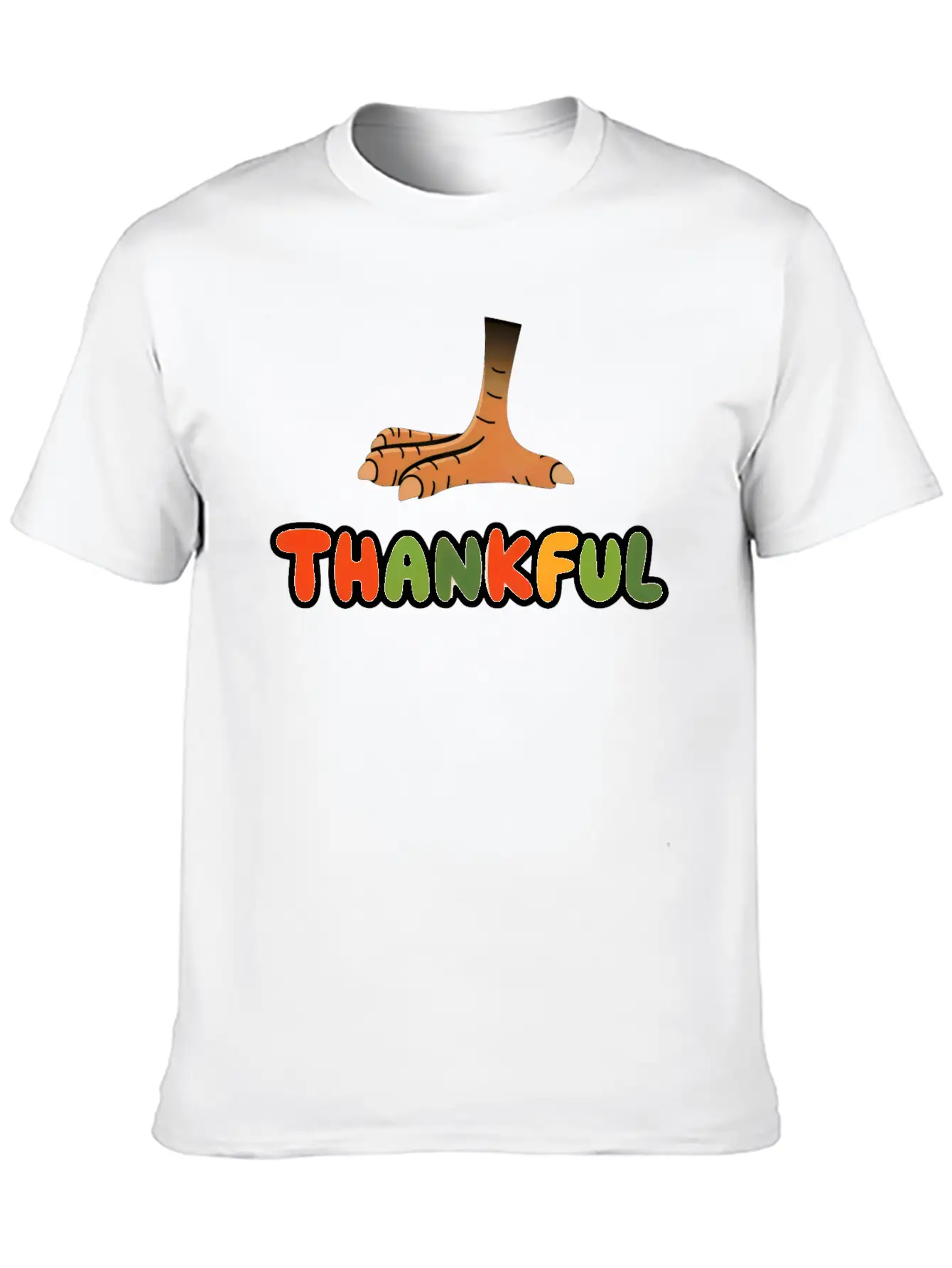 Thankful Turkey Lightweight Cotton T-Shirt – Daily Comfort Graphic Shirt