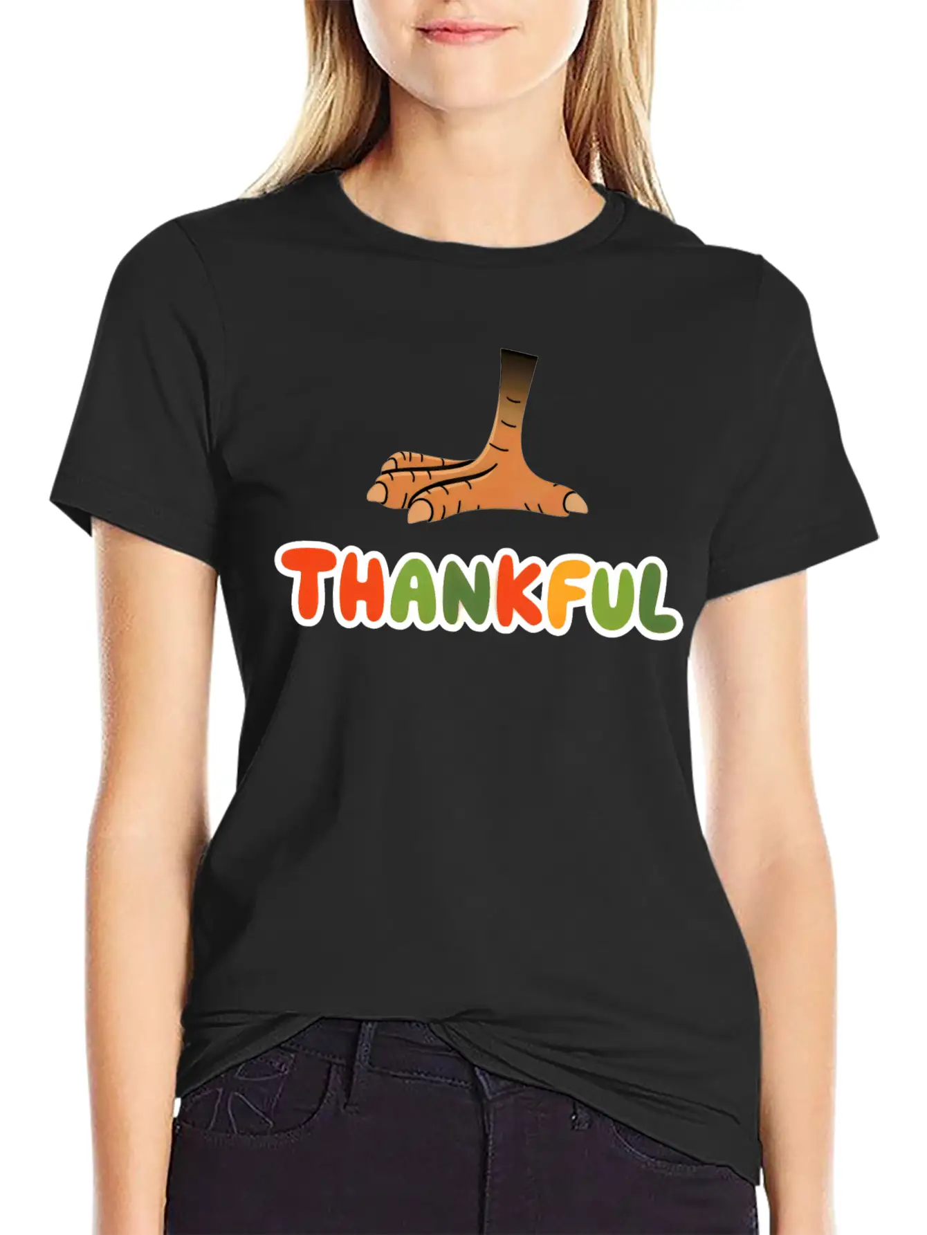Thankful Turkey Lightweight Cotton T-Shirt – Daily Comfort Graphic Shirt