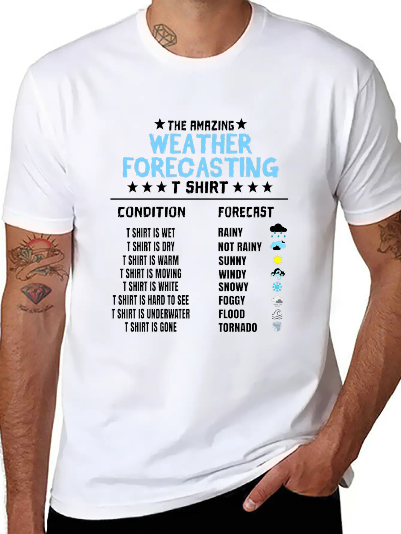 The Amazing Weather Forecasting T Shirt Basic Graphic T-Shirt – Daily Comfort In Soft Cotton