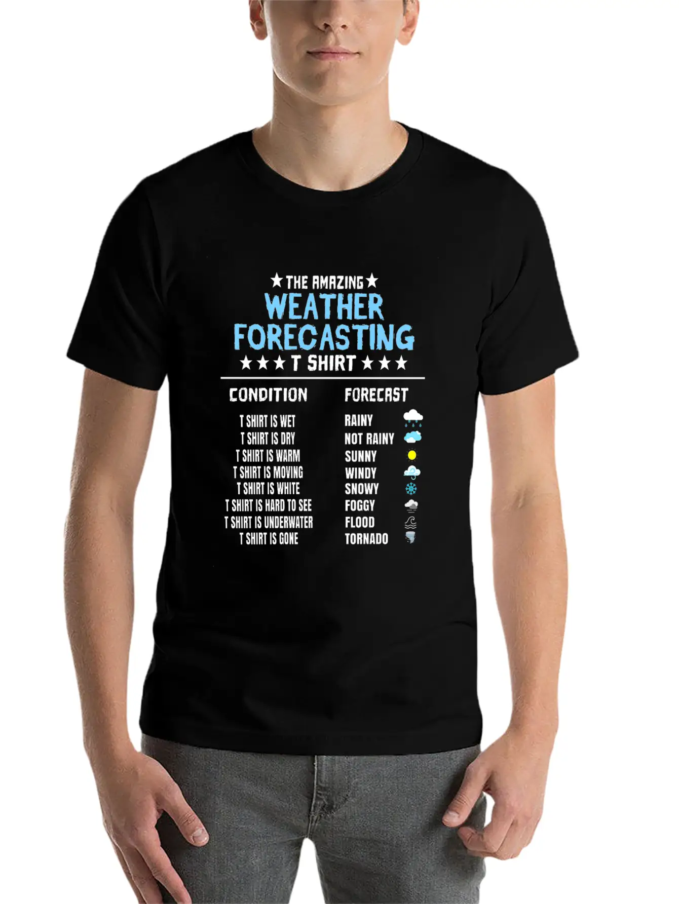 The Amazing Weather Forecasting T Shirt Basic Graphic T-Shirt – Daily Comfort In Soft Cotton