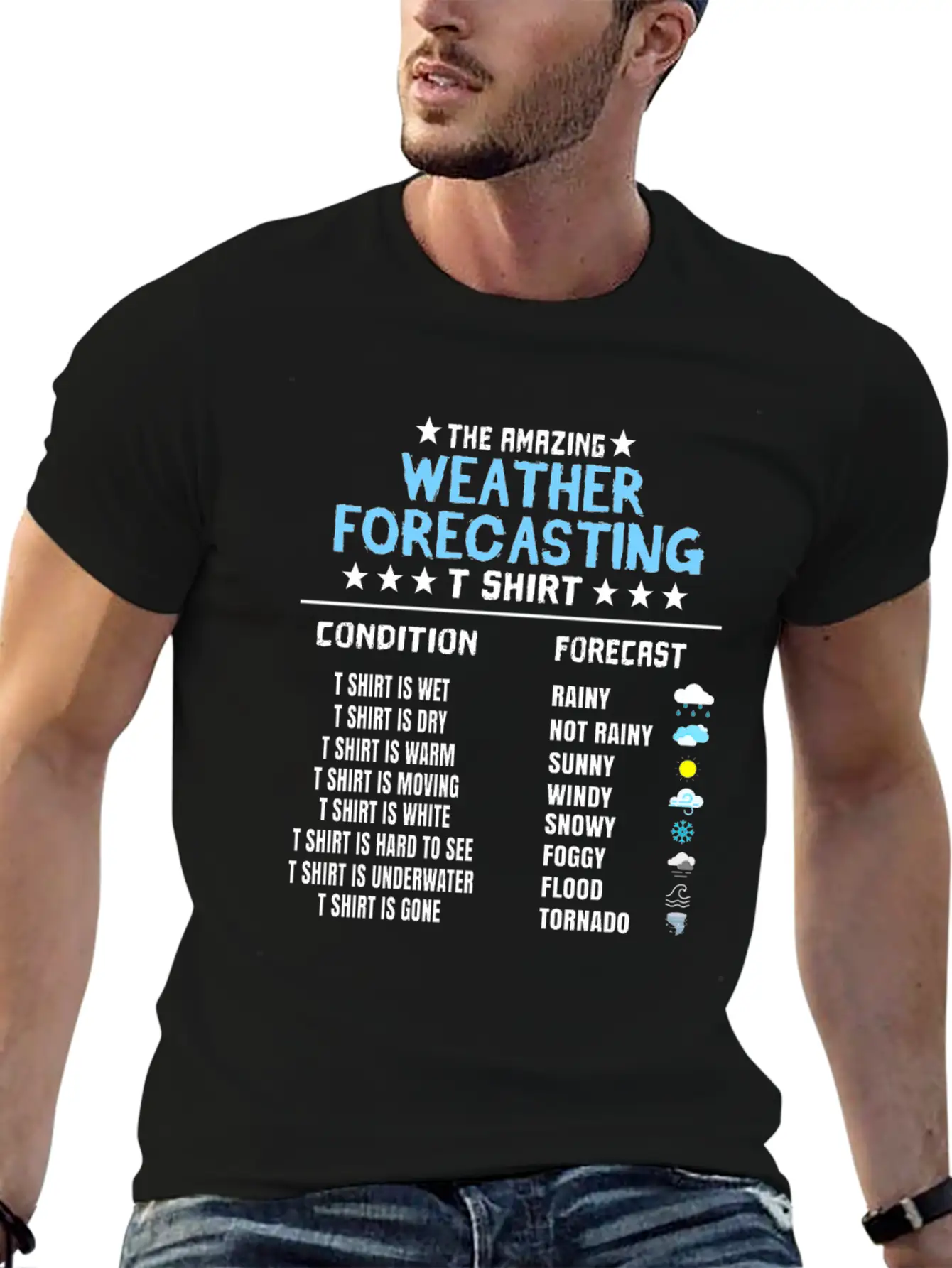 The Amazing Weather Forecasting T Shirt Basic Graphic T-Shirt – Daily Comfort In Soft Cotton