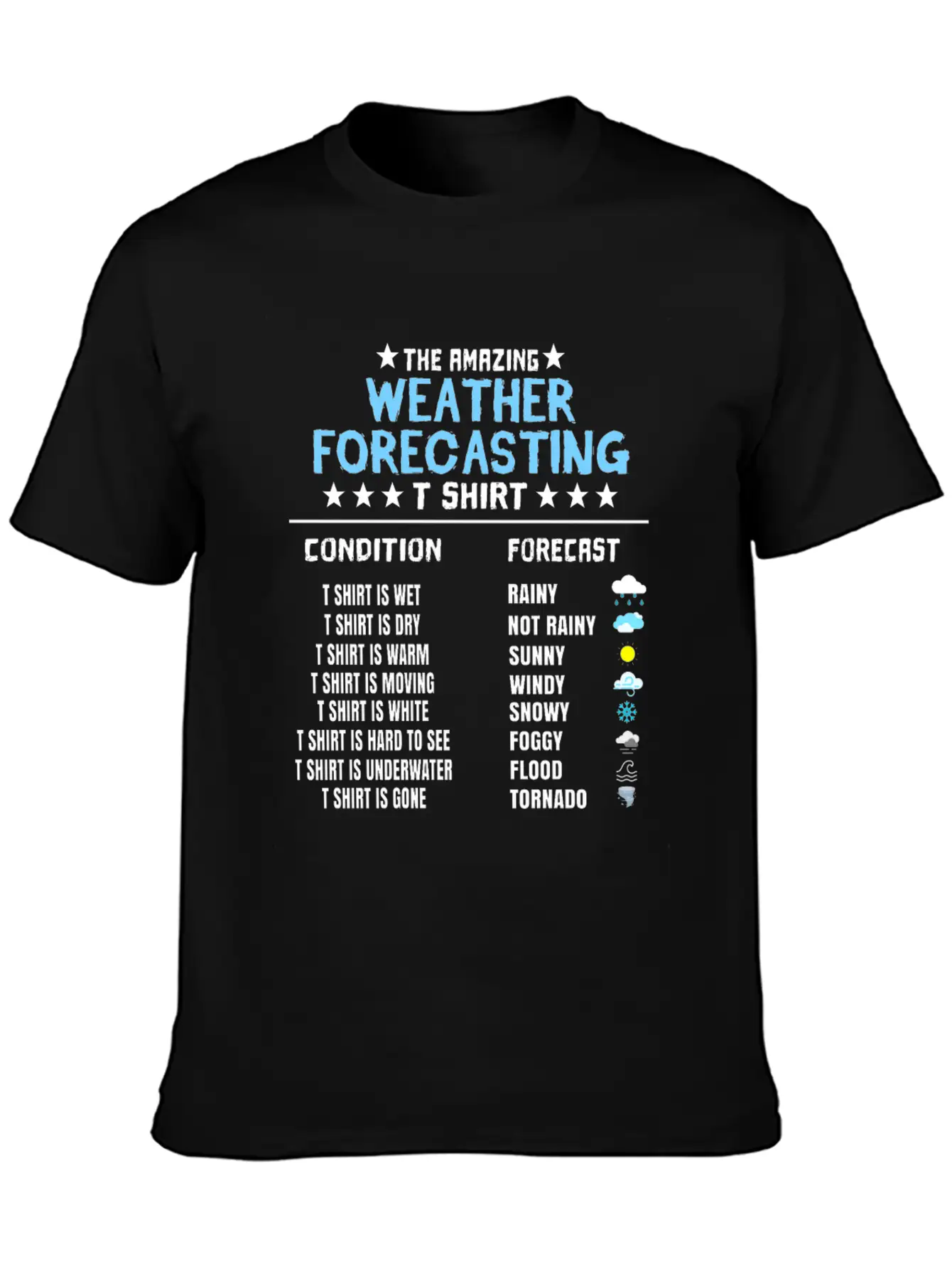 The Amazing Weather Forecasting T Shirt Basic Graphic T-Shirt – Daily Comfort In Soft Cotton