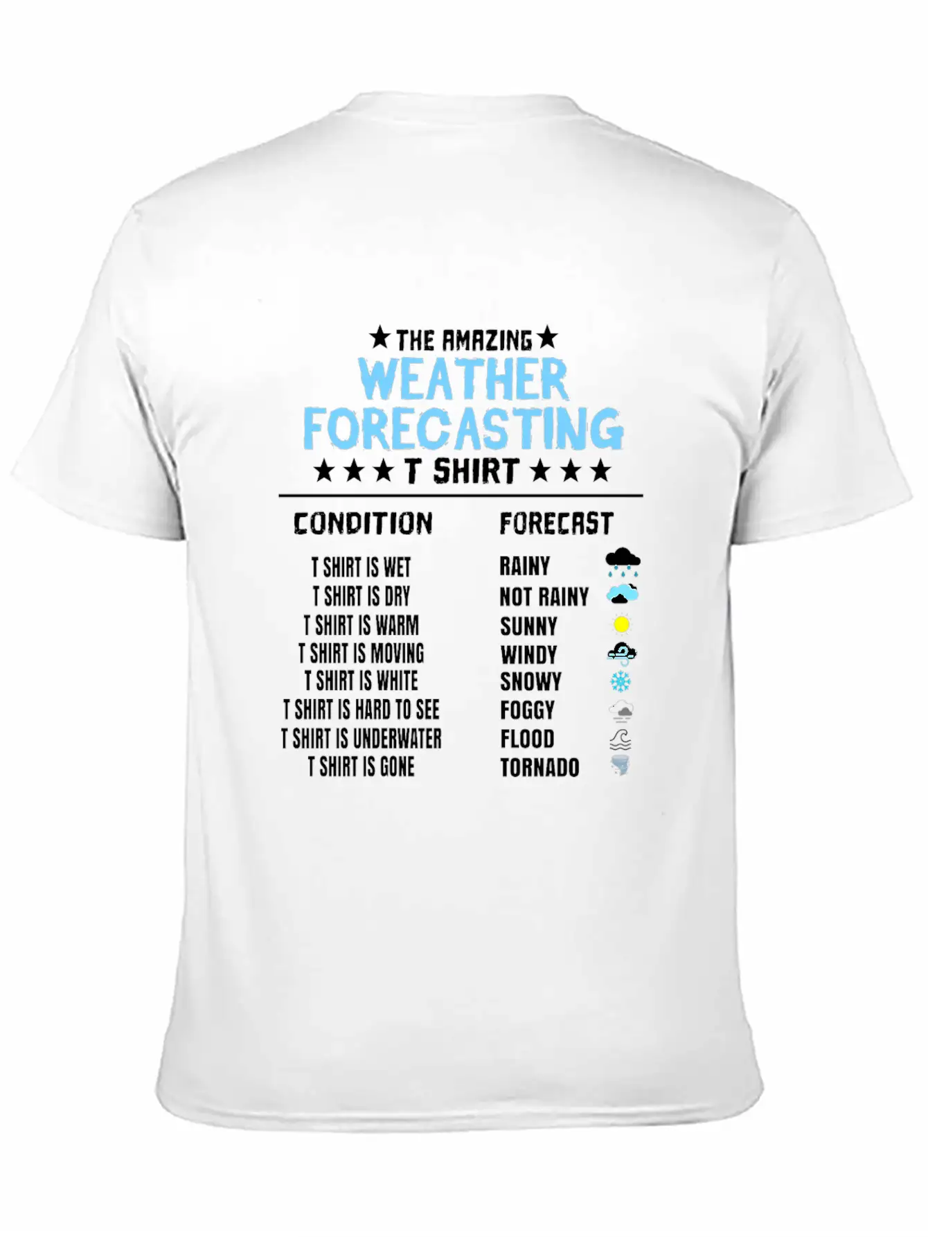 The Amazing Weather Forecasting T Shirt Basic Graphic T-Shirt – Daily Comfort In Soft Cotton