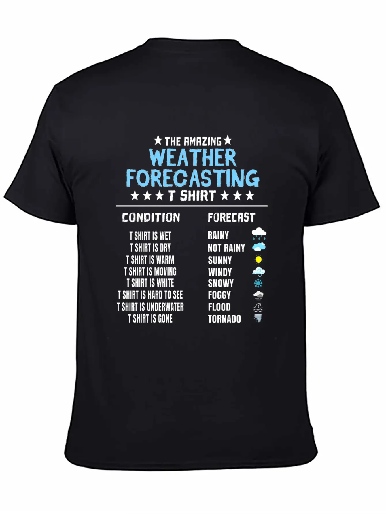 The Amazing Weather Forecasting T Shirt Basic Graphic T-Shirt – Daily Comfort In Soft Cotton