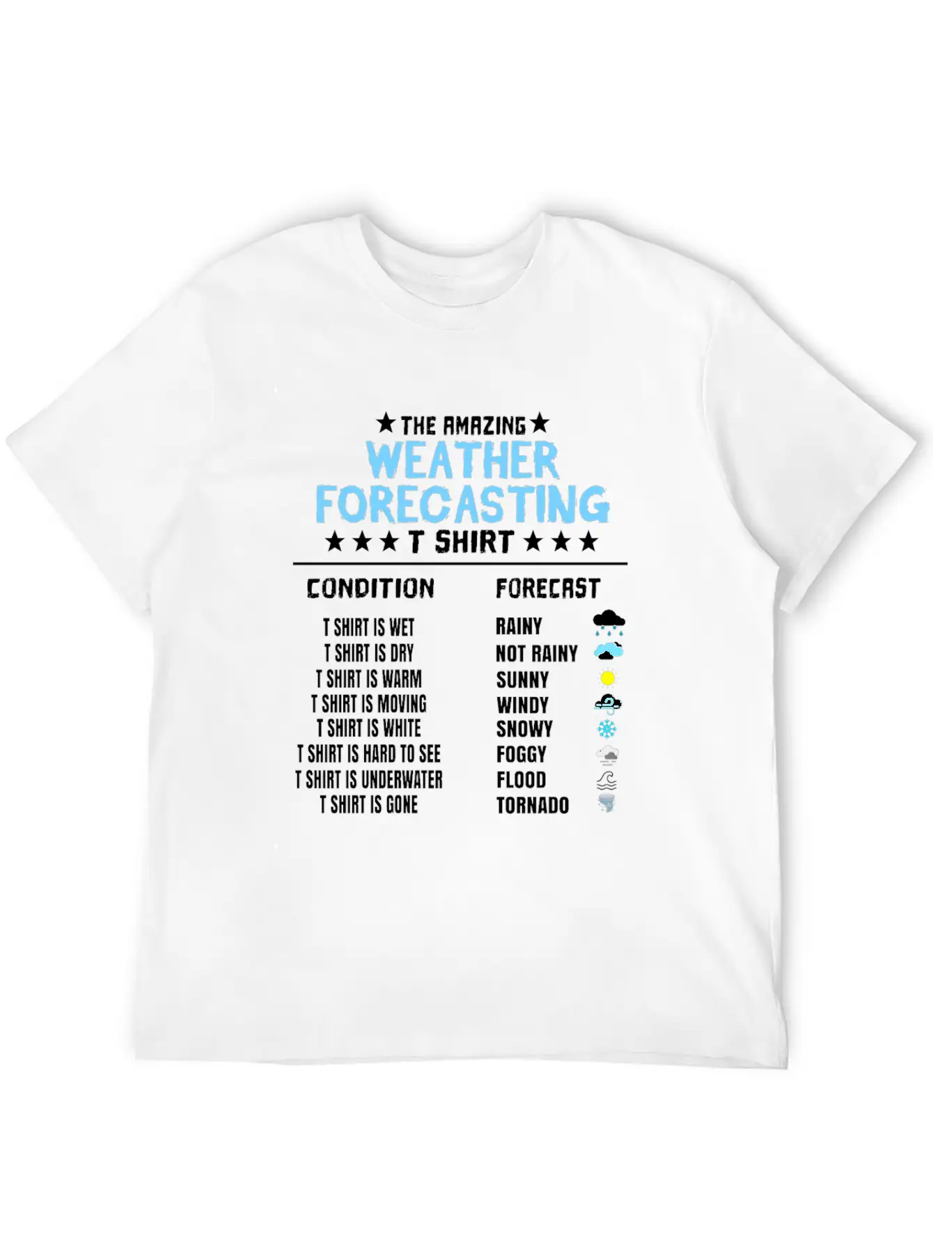 The Amazing Weather Forecasting T Shirt Basic Graphic T-Shirt – Daily Comfort In Soft Cotton