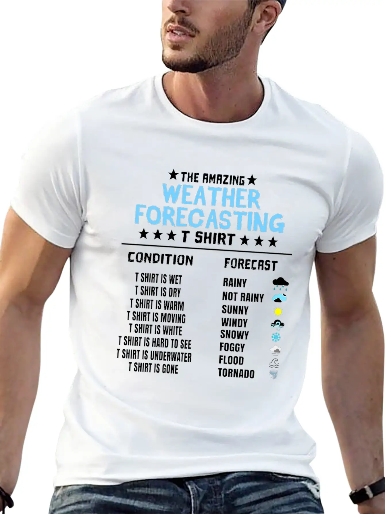 The Amazing Weather Forecasting T Shirt Basic Graphic T-Shirt – Daily Comfort In Soft Cotton