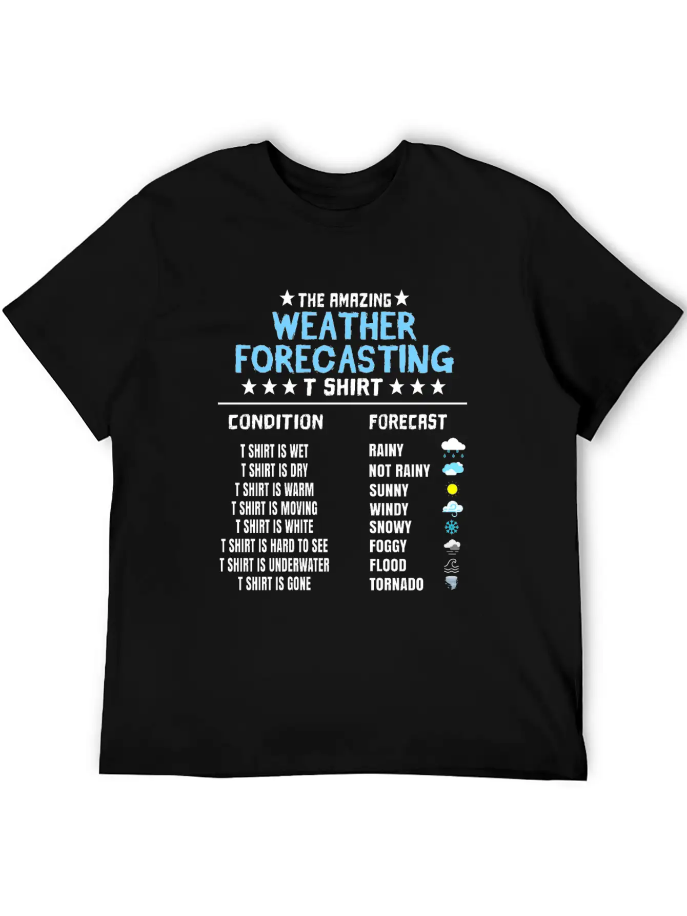 The Amazing Weather Forecasting T Shirt Basic Graphic T-Shirt – Daily Comfort In Soft Cotton