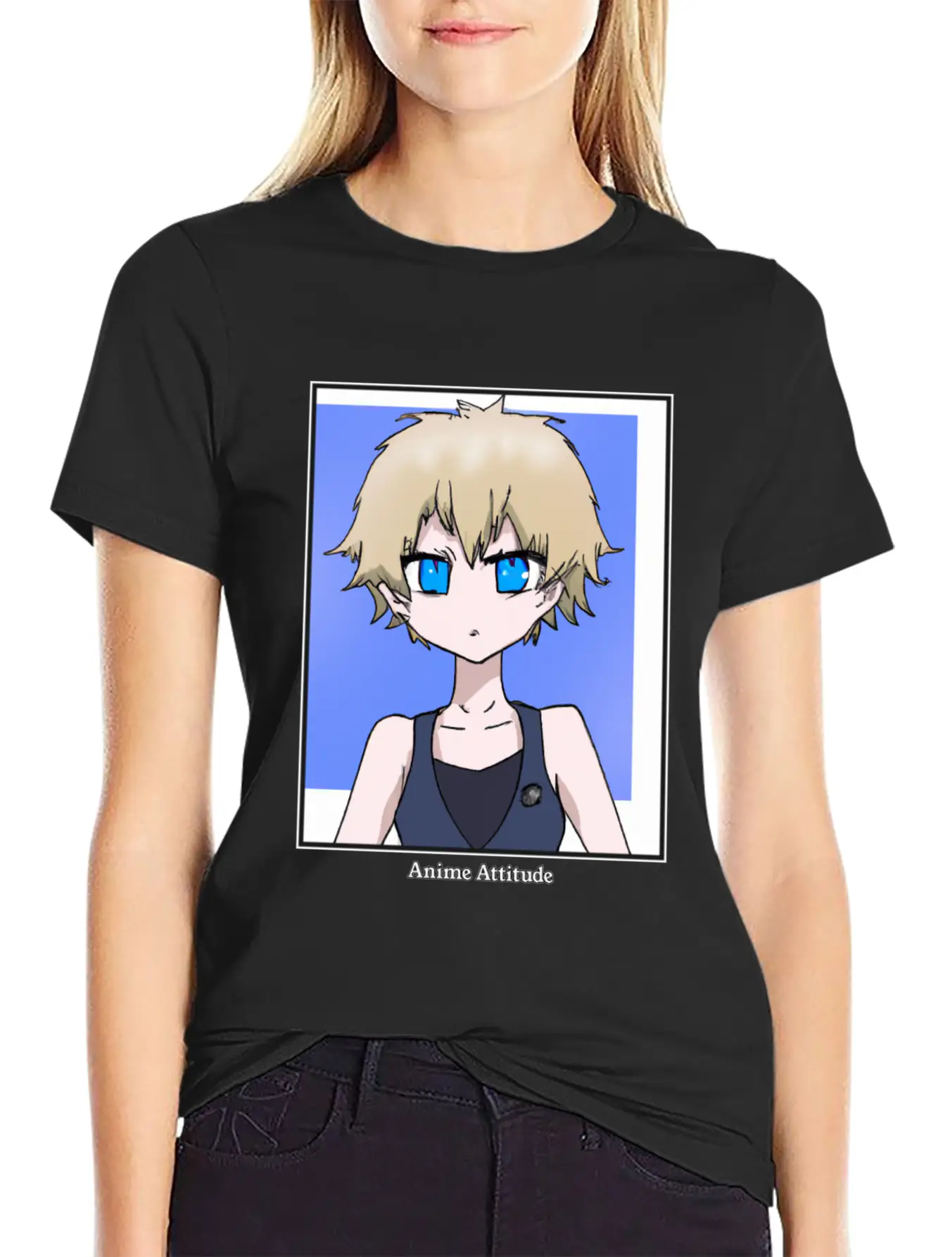 The Anime Attitude Girl Unisex Casual T-Shirt ��� Clean Design For Daily Comfort