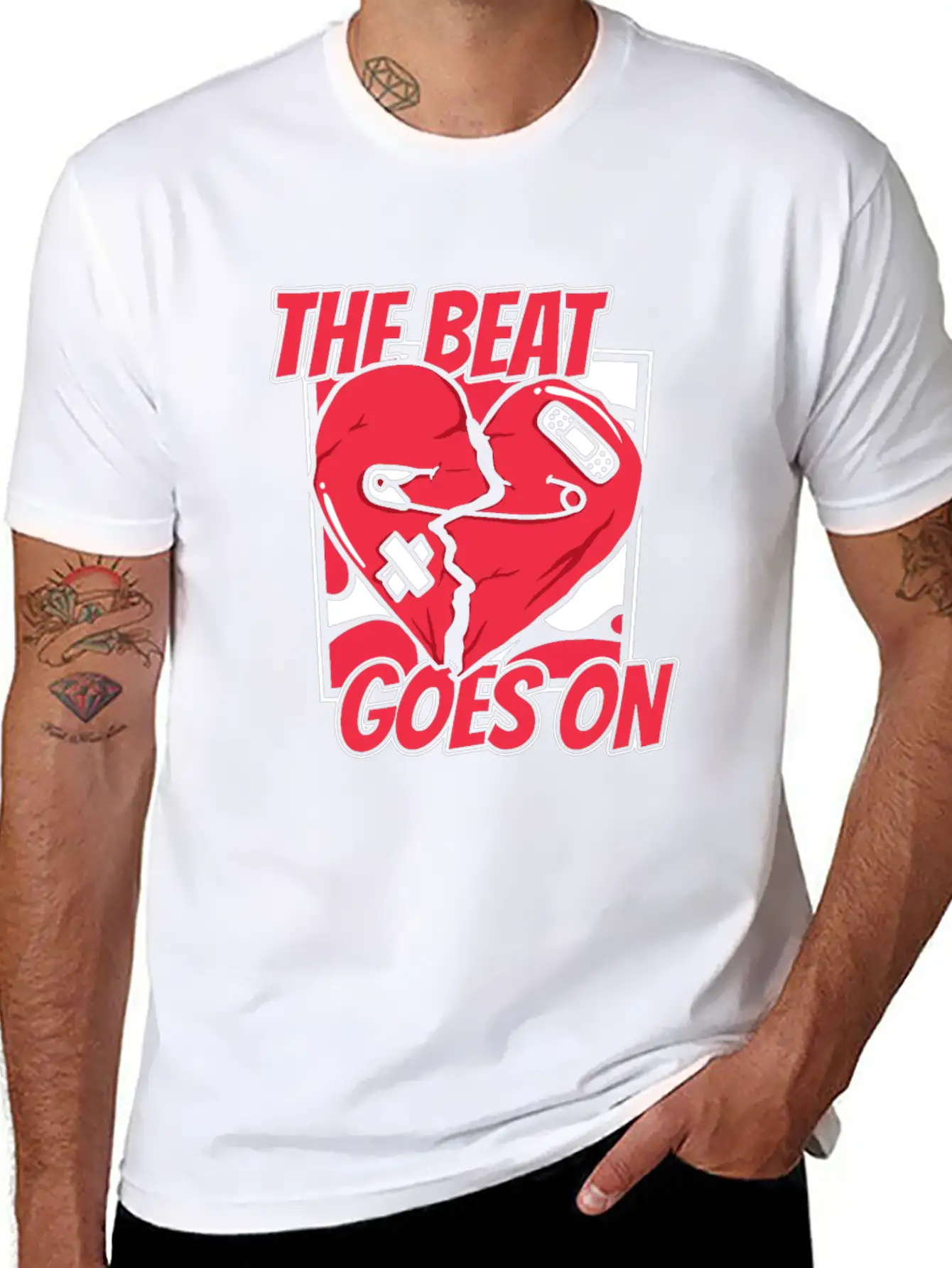 The Beat Goes On Pacemakers Catheter Open Heart Classic Fit Graphic Tee For Daily Comfort – Unisex Cotton Shirt