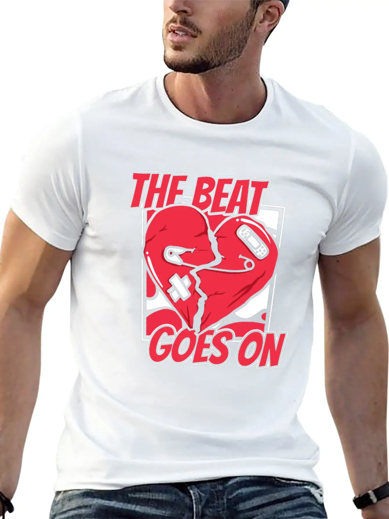 The Beat Goes On Pacemakers Catheter Open Heart Classic Fit Graphic Tee For Daily Comfort – Unisex Cotton Shirt