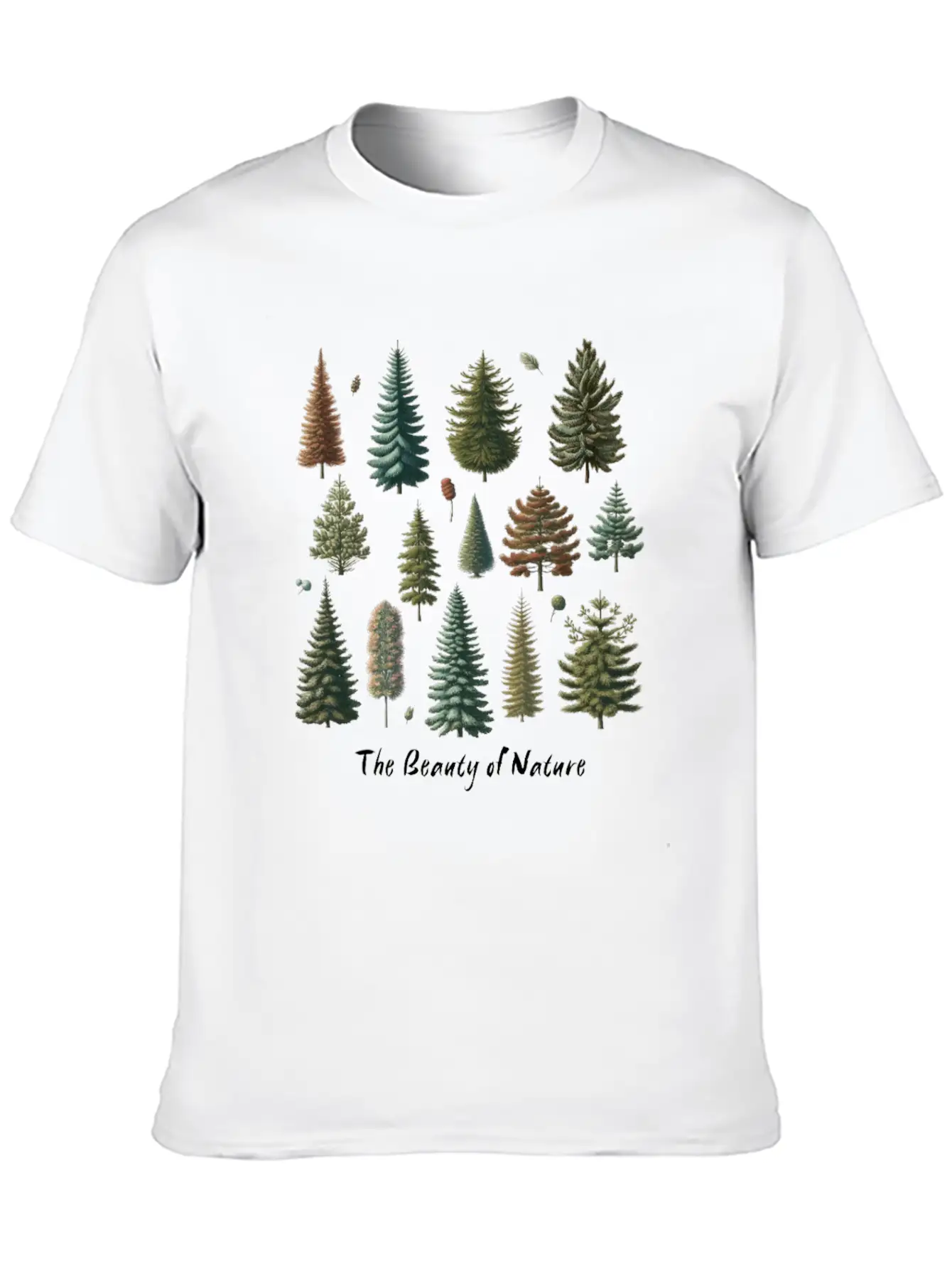 The Beauty Of Nature Trees And Fruits In The Old Lightweight Cotton T-Shirt – Daily Comfort Graphic Shirt