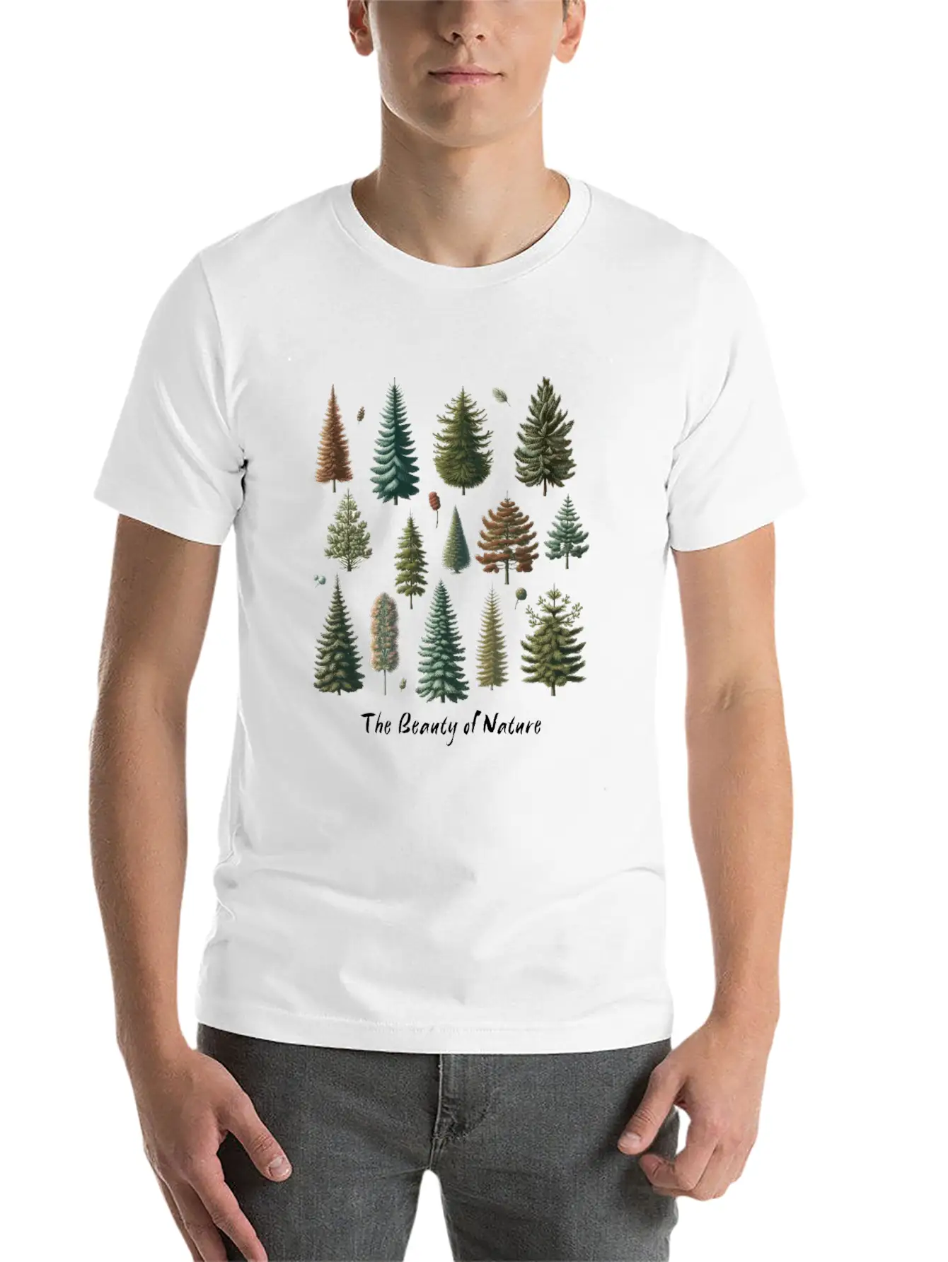 The Beauty Of Nature Trees And Fruits In The Old Lightweight Cotton T-Shirt – Daily Comfort Graphic Shirt