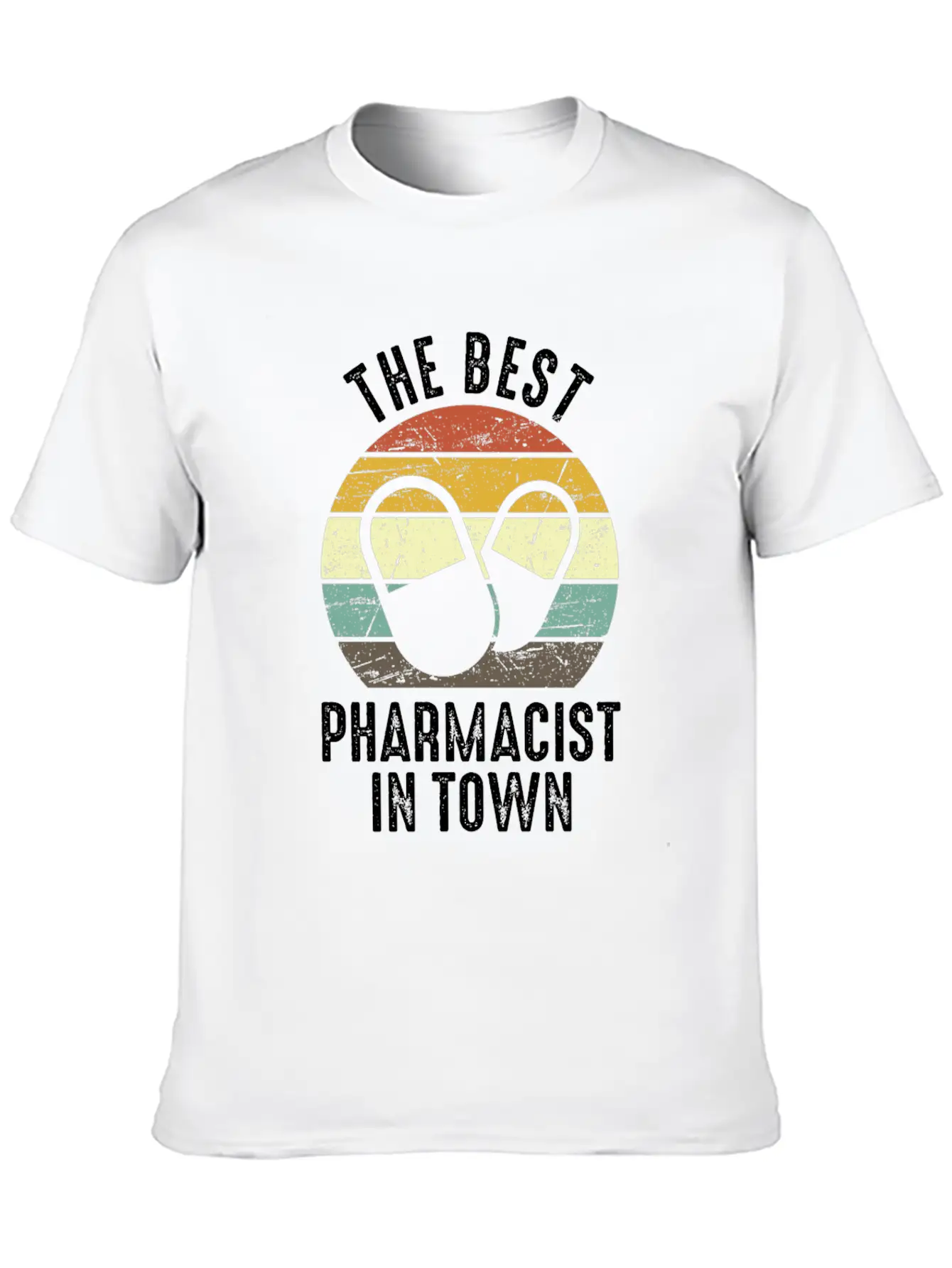 The Best Pharmacist In Town Vintage Pharmacy Modern Fit Casual T-Shirt – Clean And Versatile Design