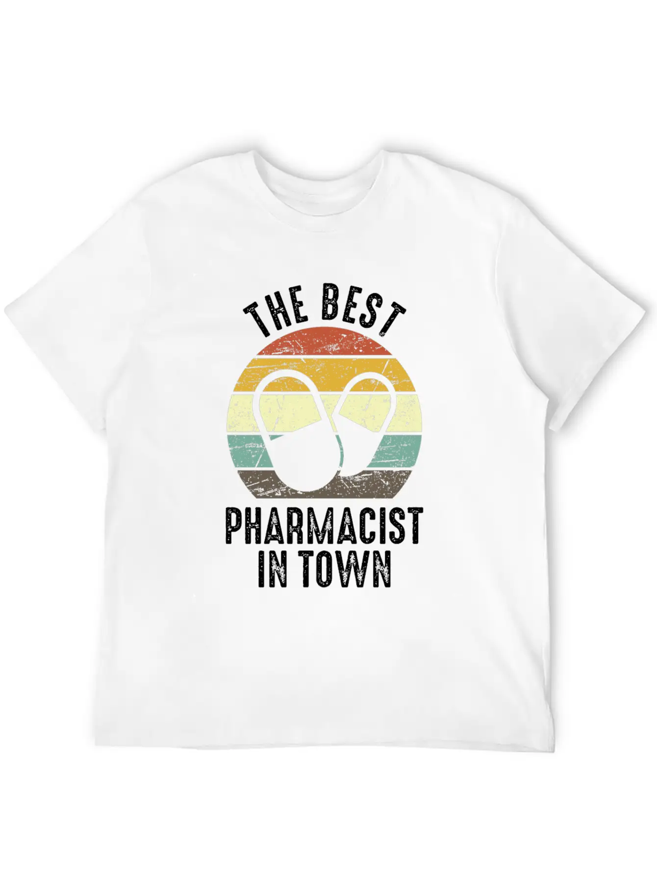 The Best Pharmacist In Town Vintage Pharmacy Modern Fit Casual T-Shirt – Clean And Versatile Design