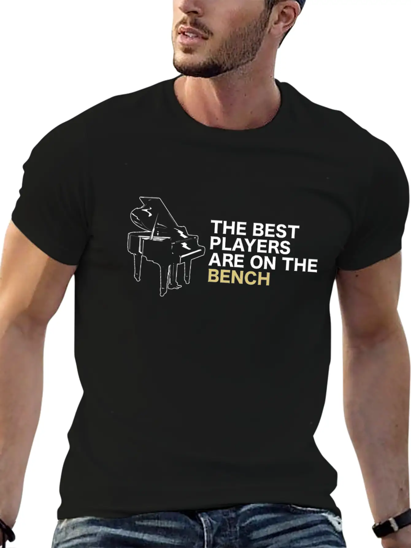 The Best Players Are On The Bench Piano Relaxed Everyday Tee – Lightweight And Durable Cotton