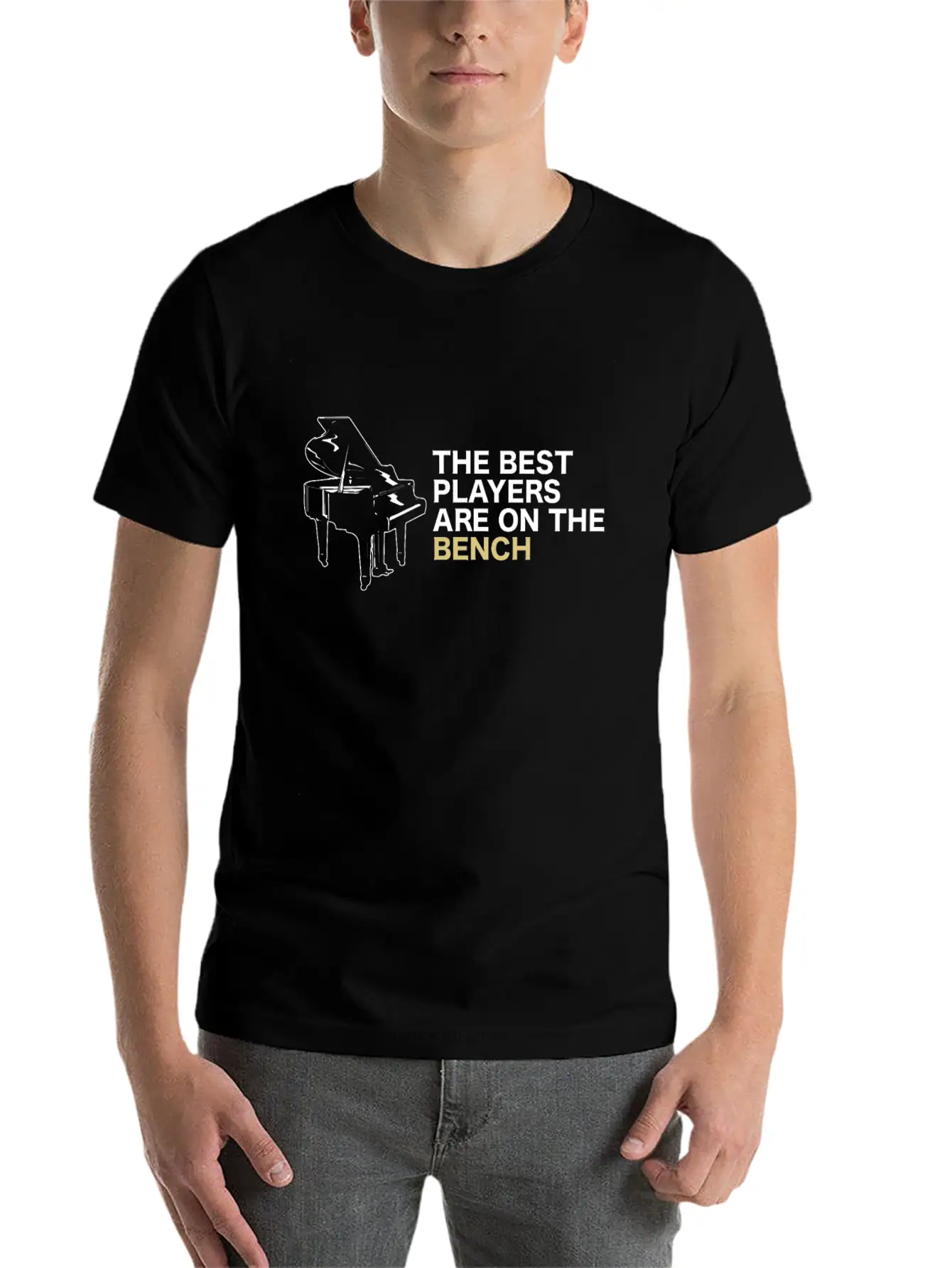 The Best Players Are On The Bench Piano Relaxed Everyday Tee – Lightweight And Durable Cotton