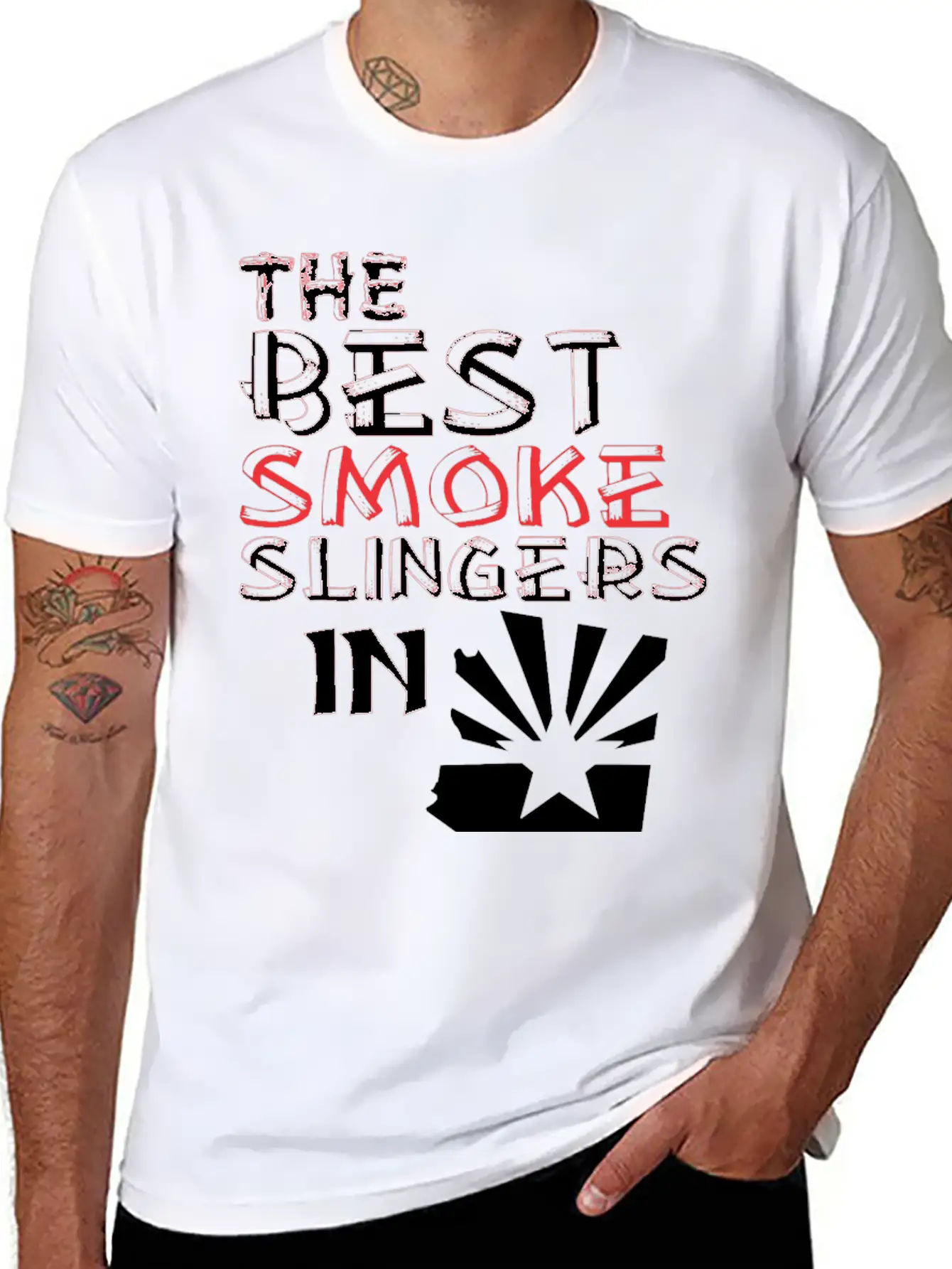 The Best Smoke Slingers In Arizona Barbecue Lightweight Cotton T-Shirt – Daily Comfort Graphic Shirt