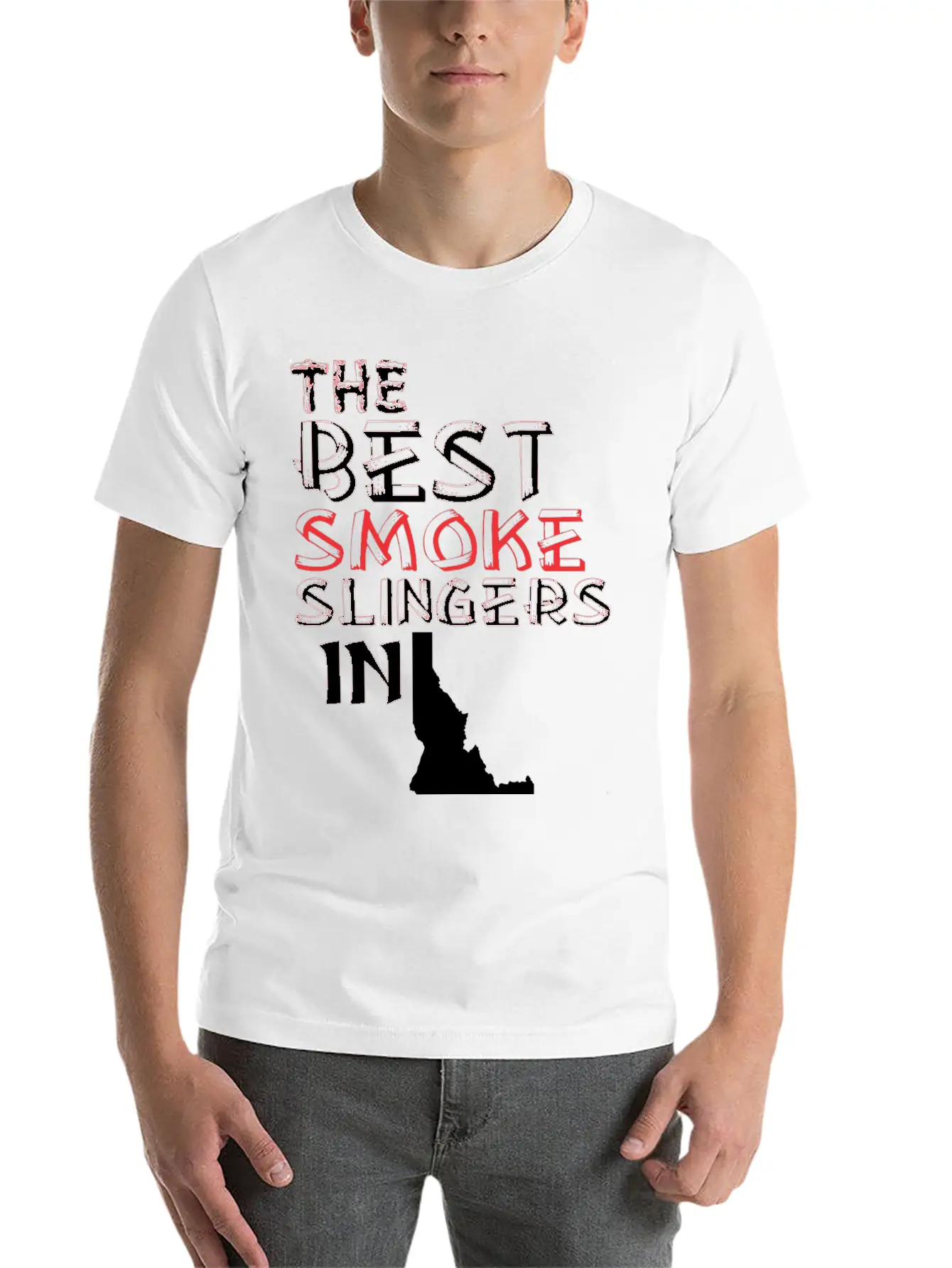 The Best Smoke Slingers In Idaho Barbecue Lightweight Cotton T-Shirt – Daily Comfort Graphic Shirt