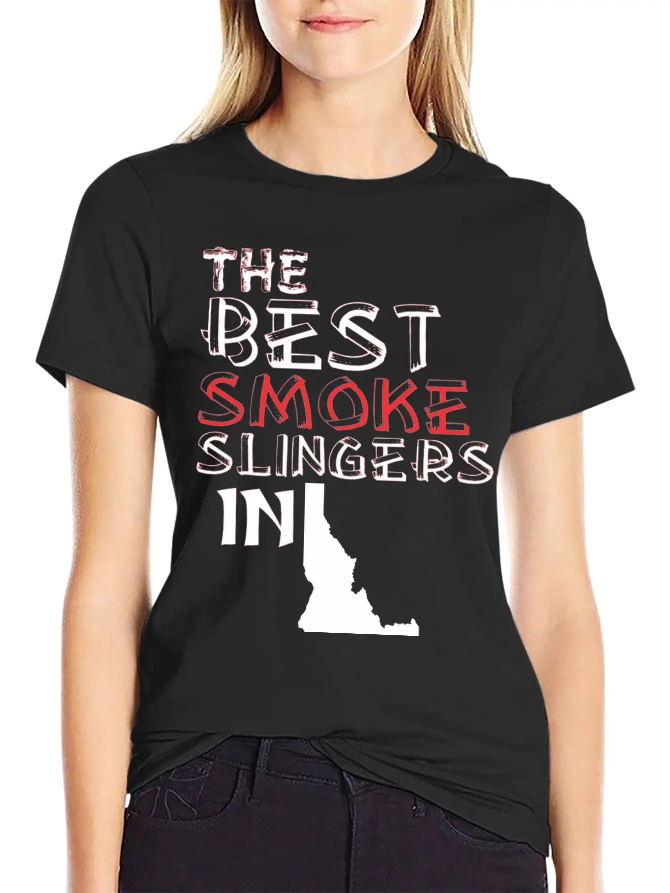 The Best Smoke Slingers In Idaho Barbecue Lightweight Cotton T-Shirt – Daily Comfort Graphic Shirt