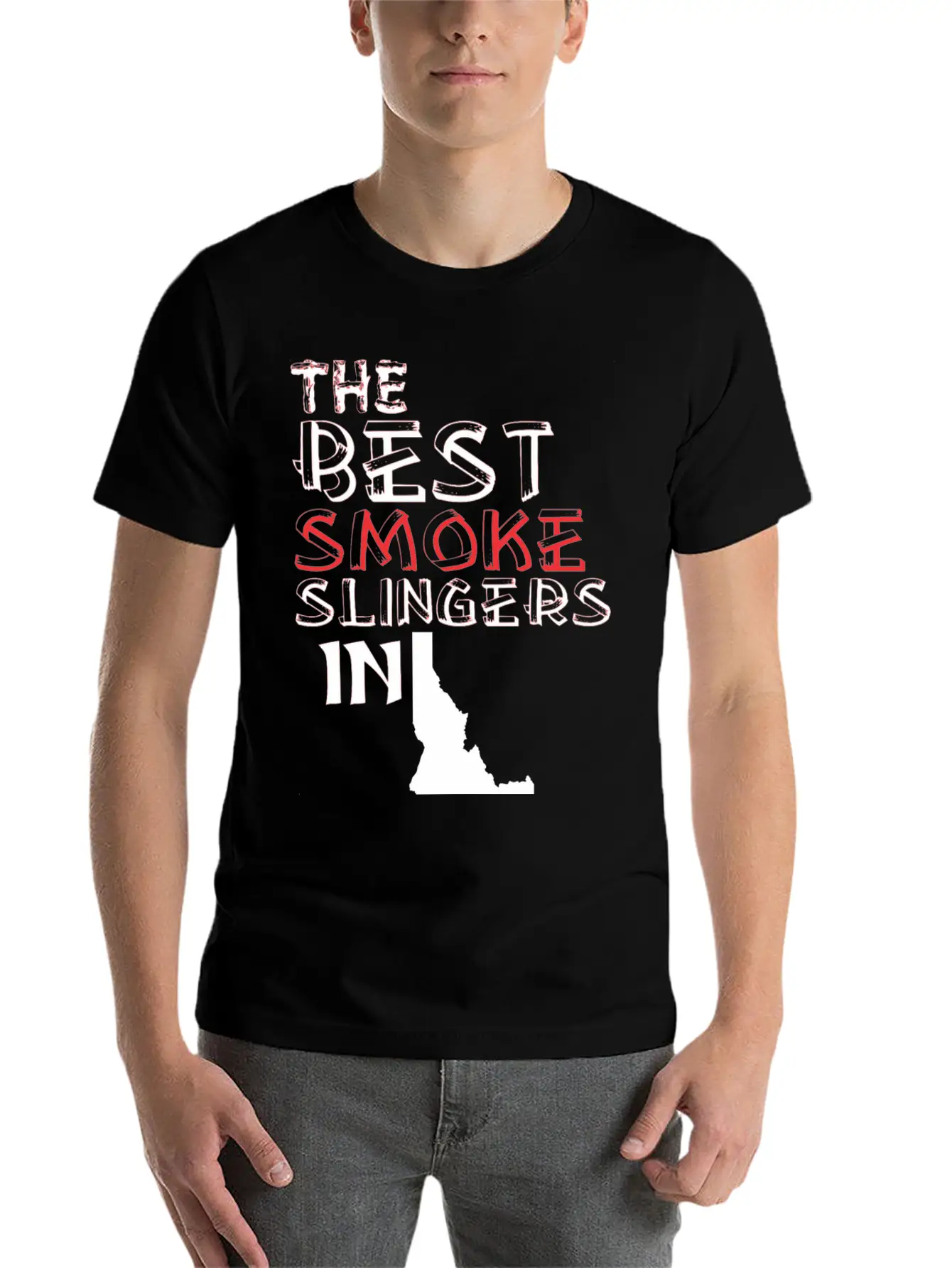 The Best Smoke Slingers In Idaho Barbecue Lightweight Cotton T-Shirt – Daily Comfort Graphic Shirt
