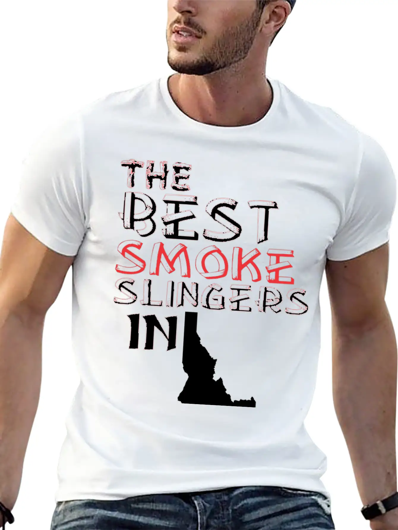 The Best Smoke Slingers In Idaho Barbecue Lightweight Cotton T-Shirt – Daily Comfort Graphic Shirt