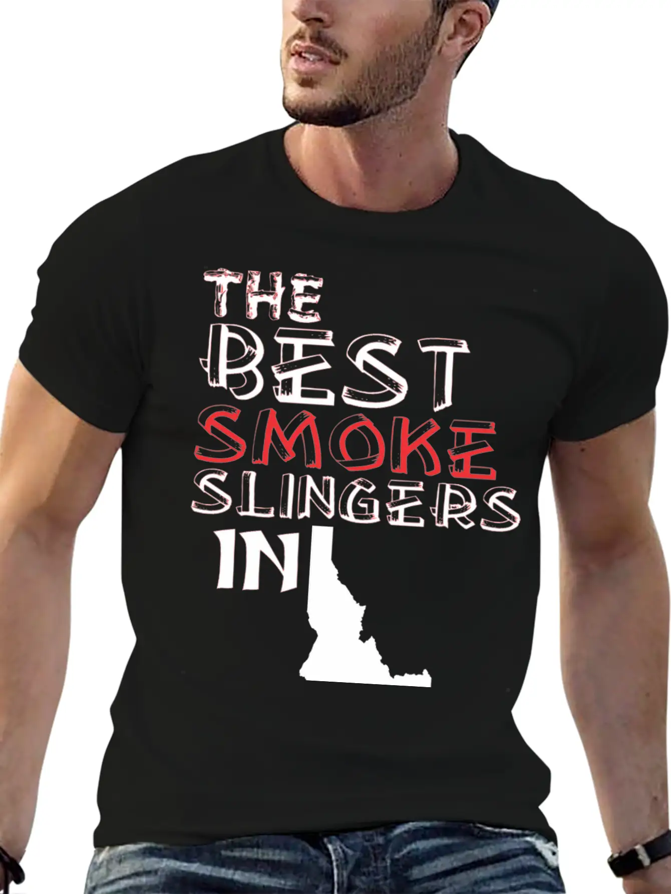 The Best Smoke Slingers In Idaho Barbecue Lightweight Cotton T-Shirt – Daily Comfort Graphic Shirt