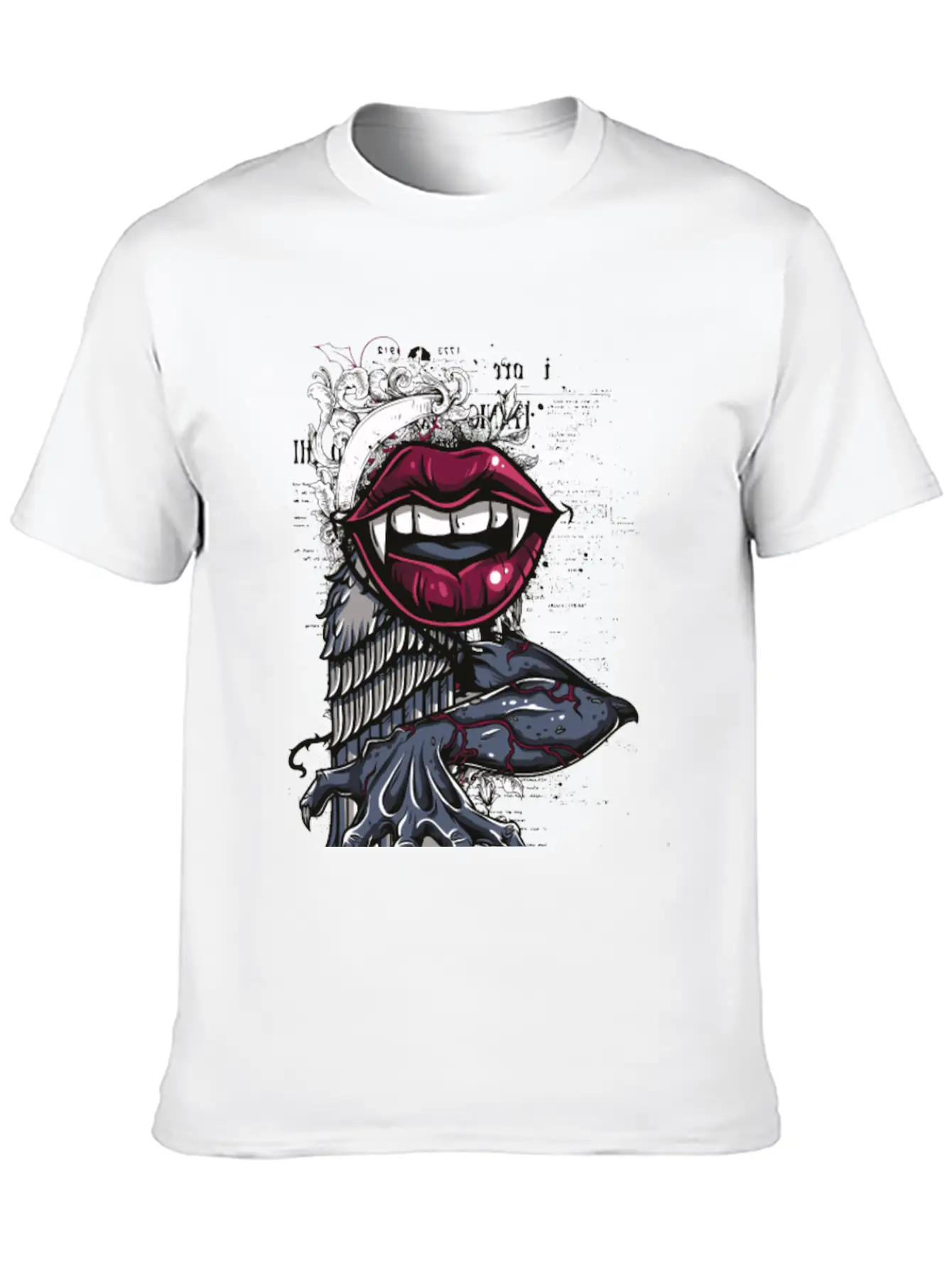 The Bite Of The Vampire - Dangerous Women Lips Unisex Casual T-Shirt ��� Clean Design For Daily Comfort