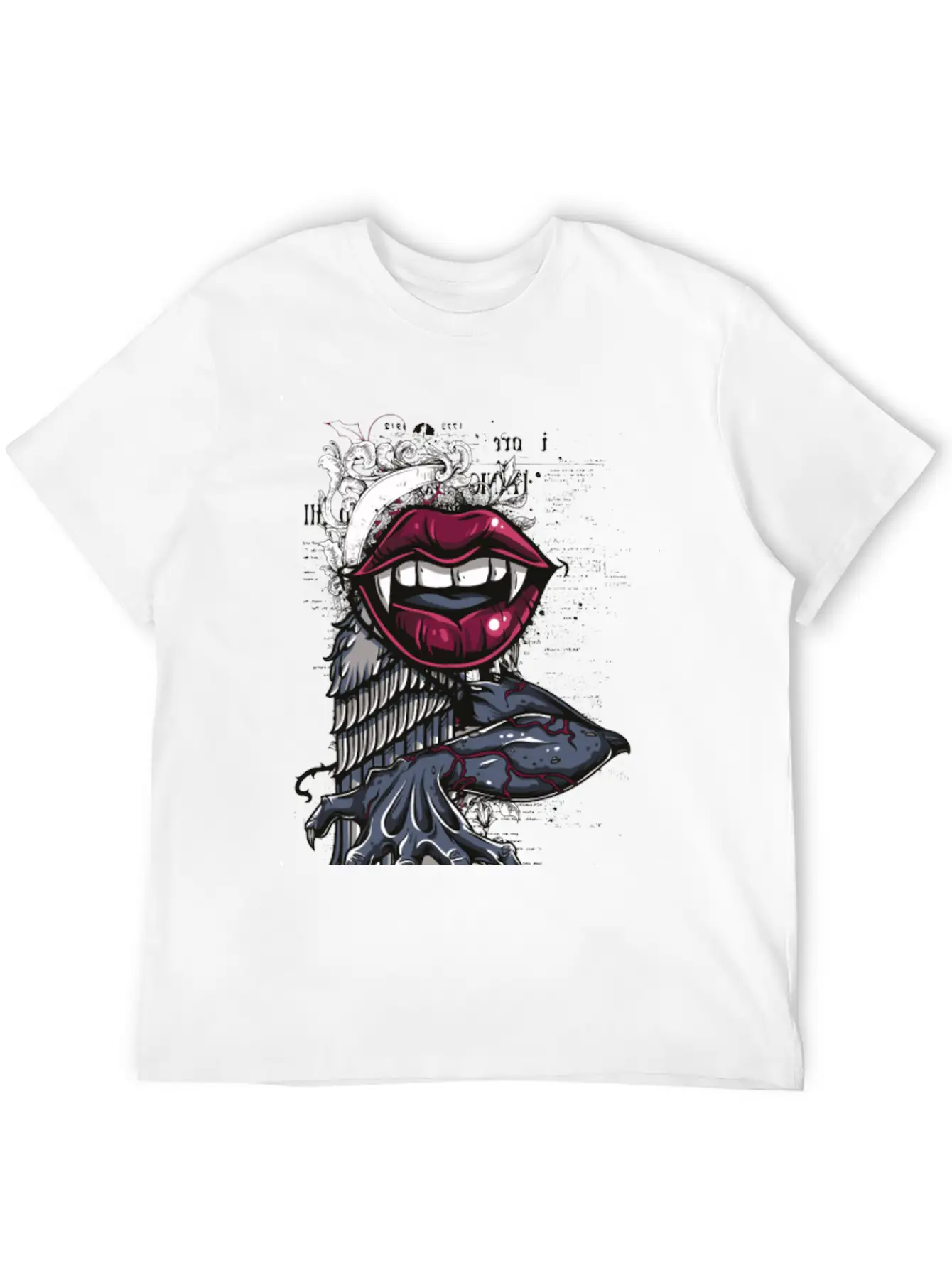 The Bite Of The Vampire - Dangerous Women Lips Unisex Casual T-Shirt ��� Clean Design For Daily Comfort
