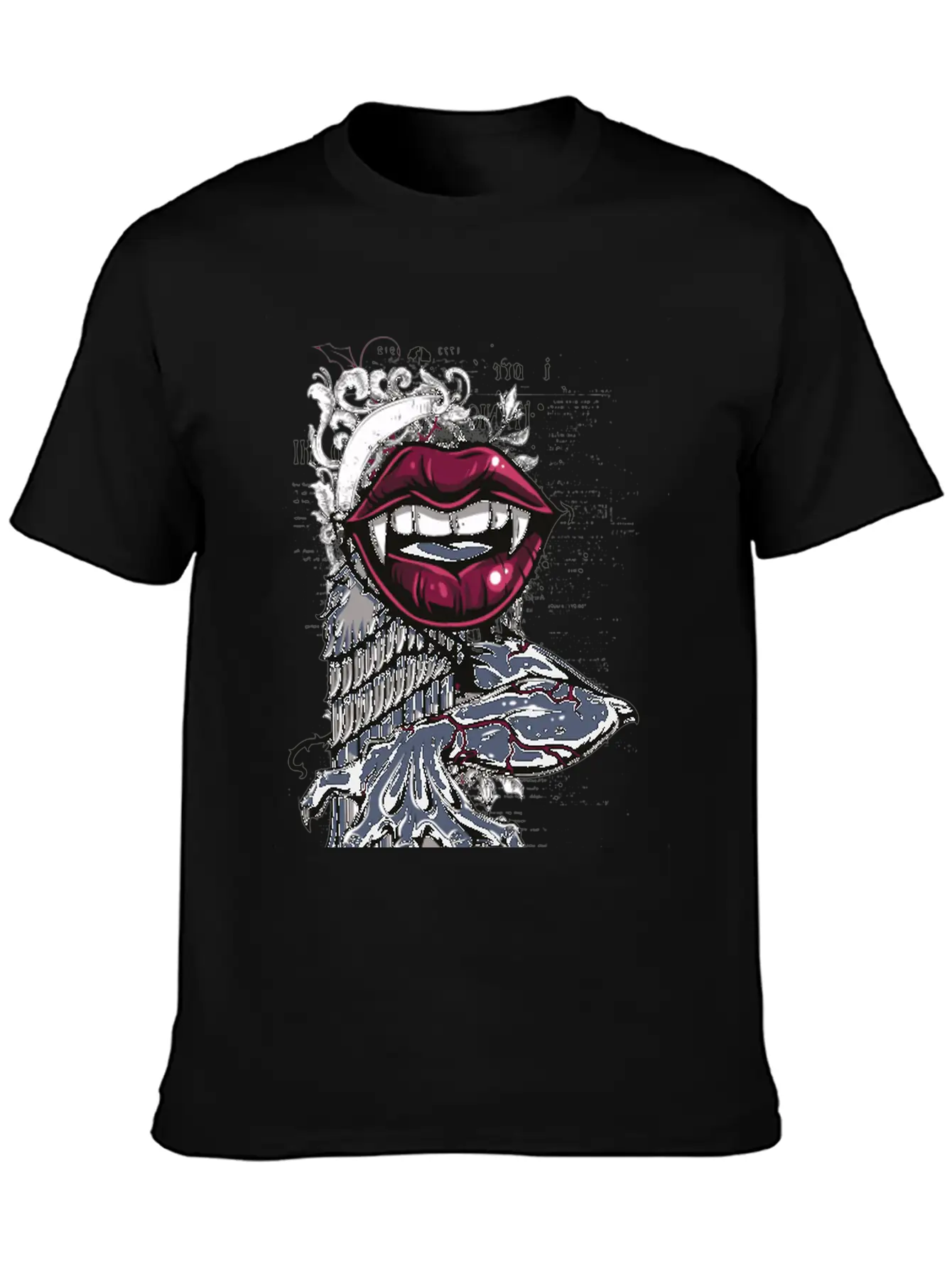 The Bite Of The Vampire - Dangerous Women Lips Unisex Casual T-Shirt ��� Clean Design For Daily Comfort