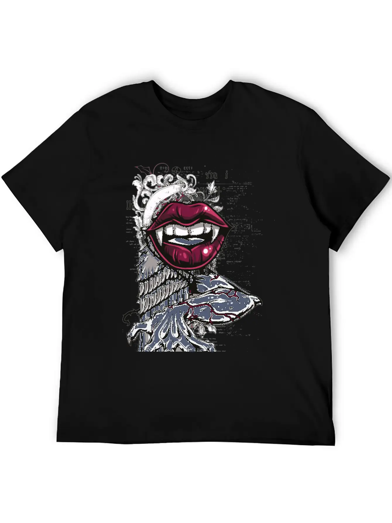 The Bite Of The Vampire - Dangerous Women Lips Unisex Casual T-Shirt ��� Clean Design For Daily Comfort