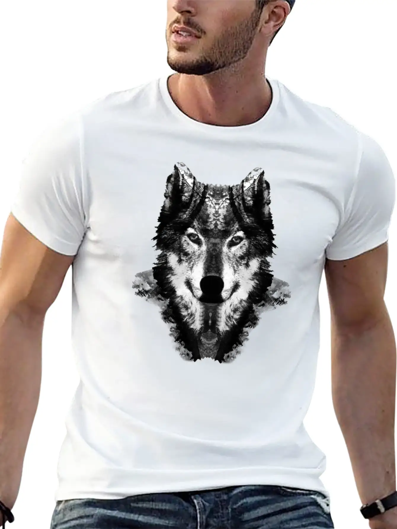 The Black Forest Wolf Hea Relaxed Everyday Tee – Lightweight And Durable Cotton