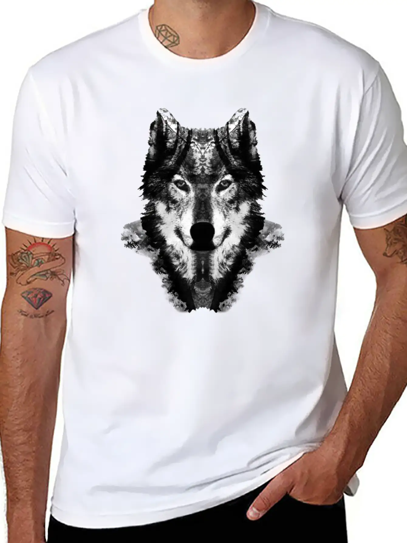 The Black Forest Wolf Hea Relaxed Everyday Tee – Lightweight And Durable Cotton