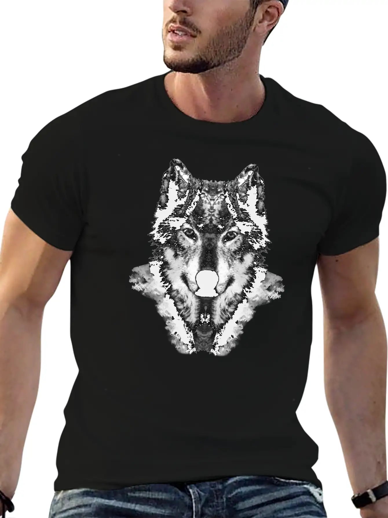The Black Forest Wolf Hea Relaxed Everyday Tee – Lightweight And Durable Cotton
