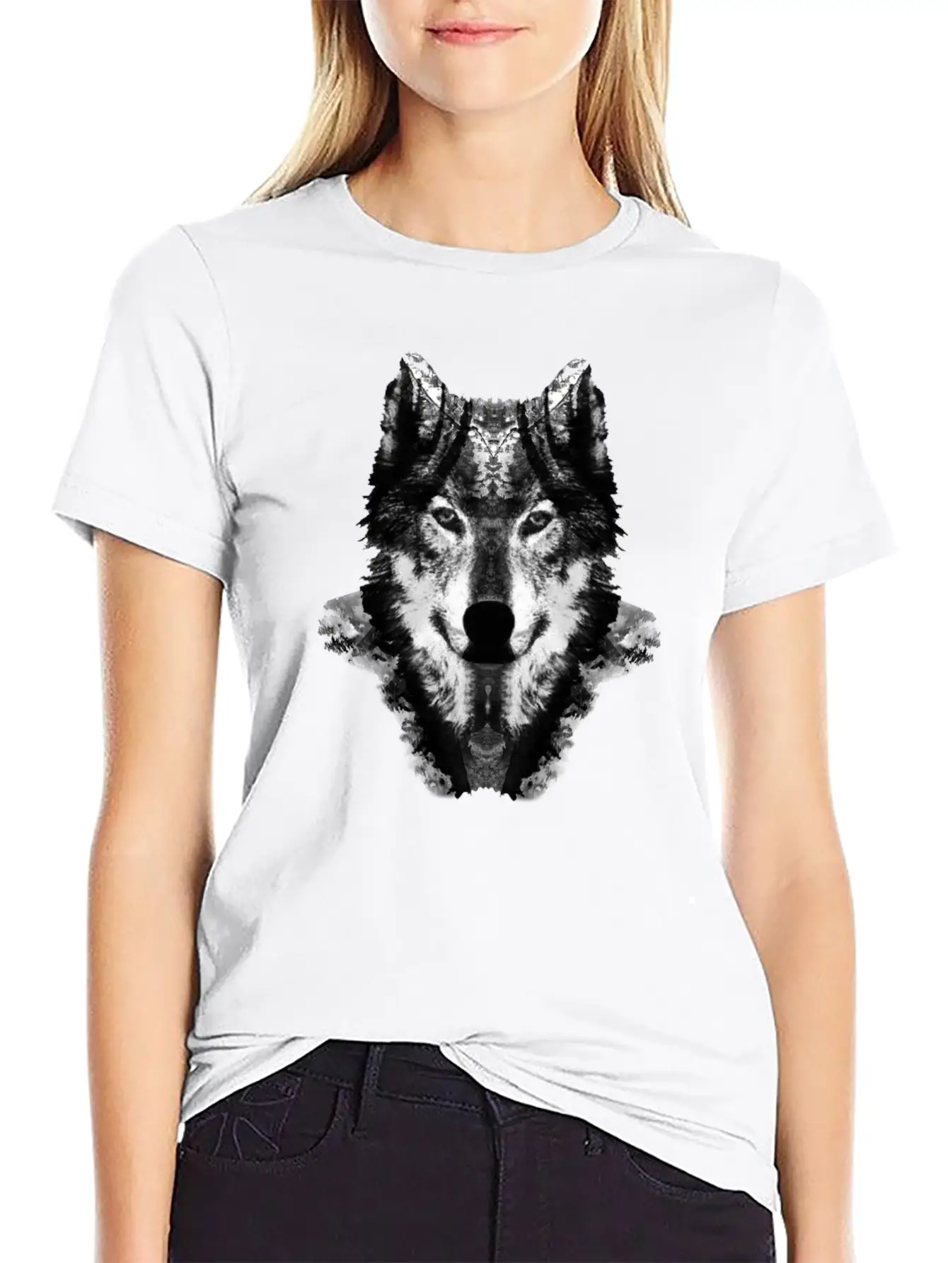 The Black Forest Wolf Hea Relaxed Everyday Tee – Lightweight And Durable Cotton