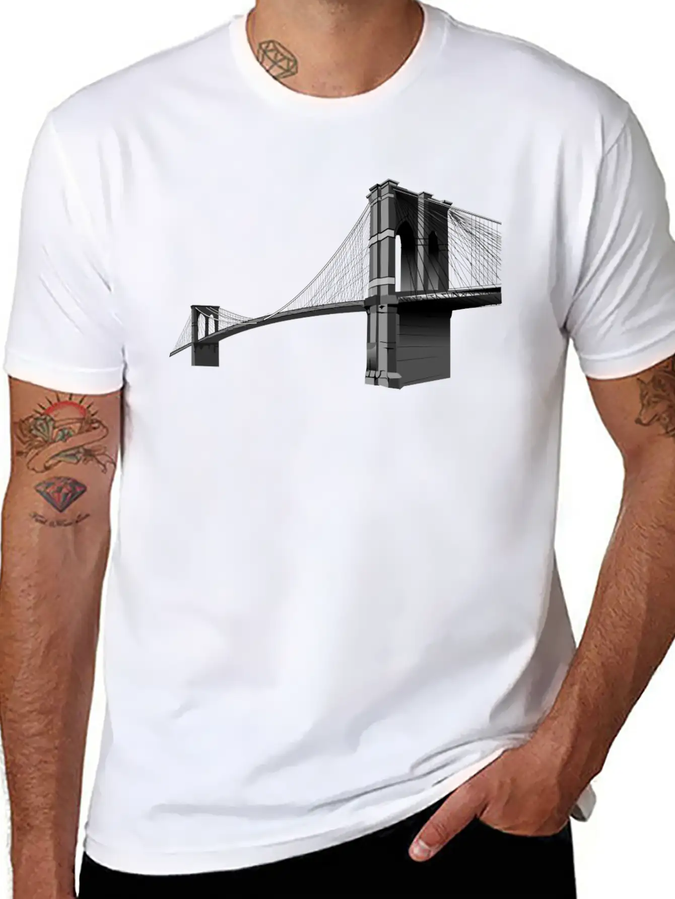 The Brooklyn Bridge Basic Graphic T-Shirt – Daily Comfort In Soft Cotton