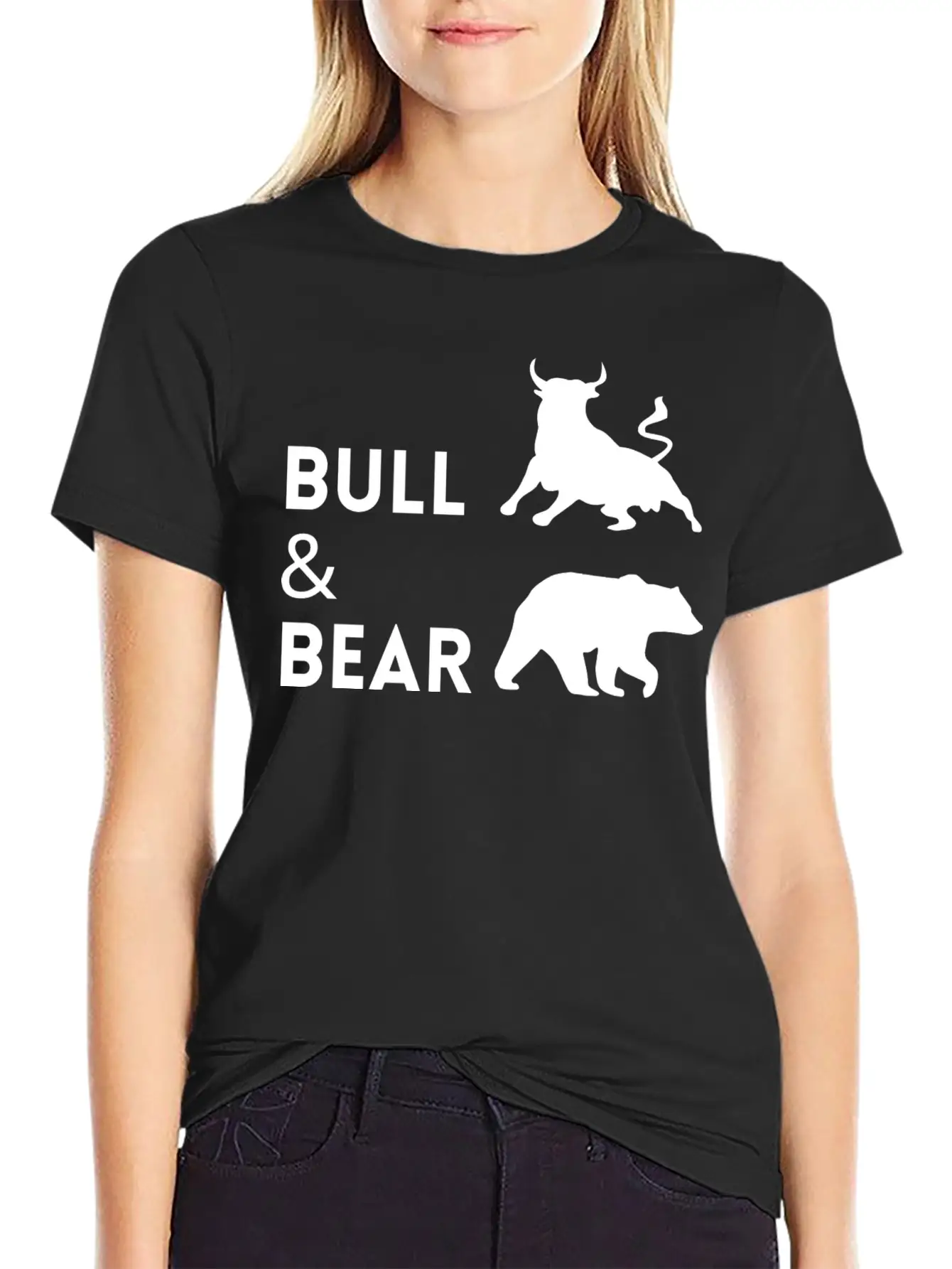 The Bull Bear Artwork1 Lightweight Cotton T-Shirt – Daily Comfort Graphic Shirt