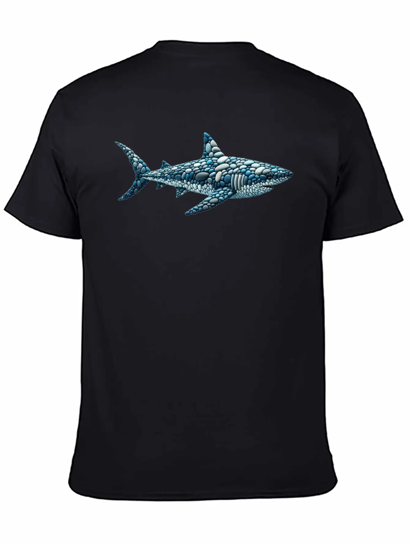 The Cobblestone Shark - A Great White In Pebbles Unisex Casual T-Shirt – Clean Design For Daily Comfort