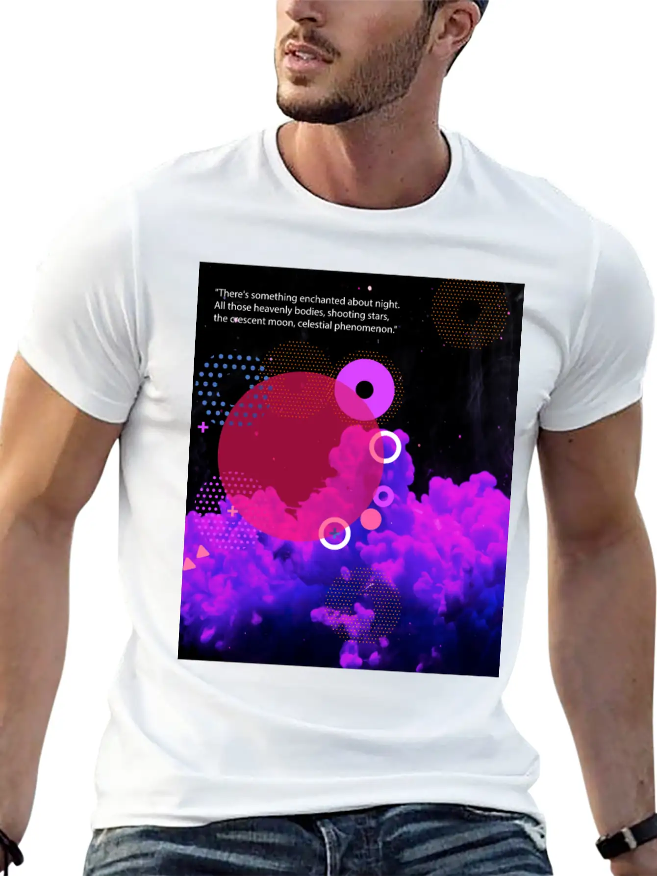 The Crescent Moon Vector, Heavenly Bodies Stylish Everyday T-Shirt – Unisex Basic Cotton Tee