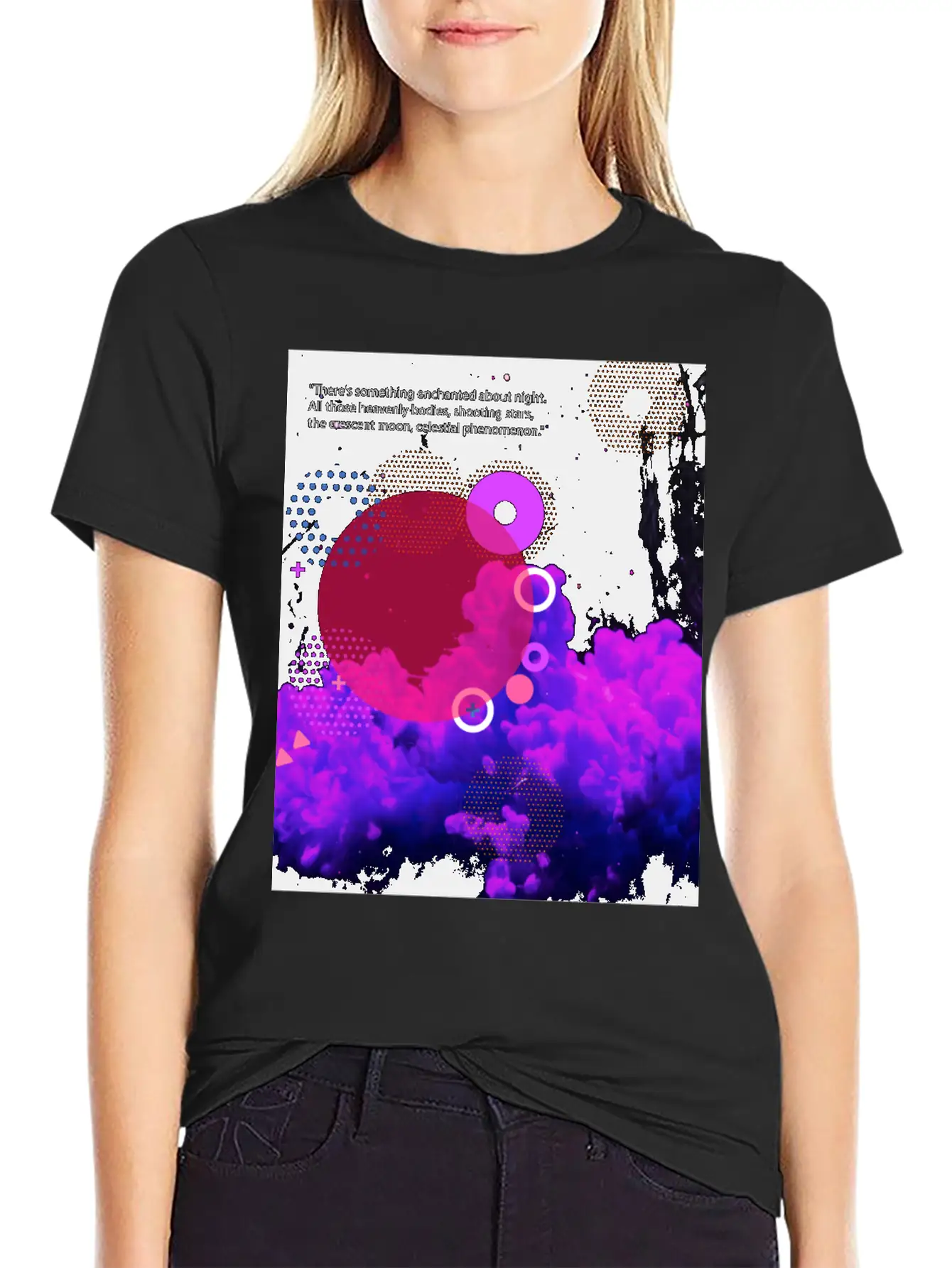 The Crescent Moon Vector, Heavenly Bodies Stylish Everyday T-Shirt – Unisex Basic Cotton Tee